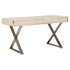 West Michigan Furniture Company Scrivania Campaigner laccata in bianco