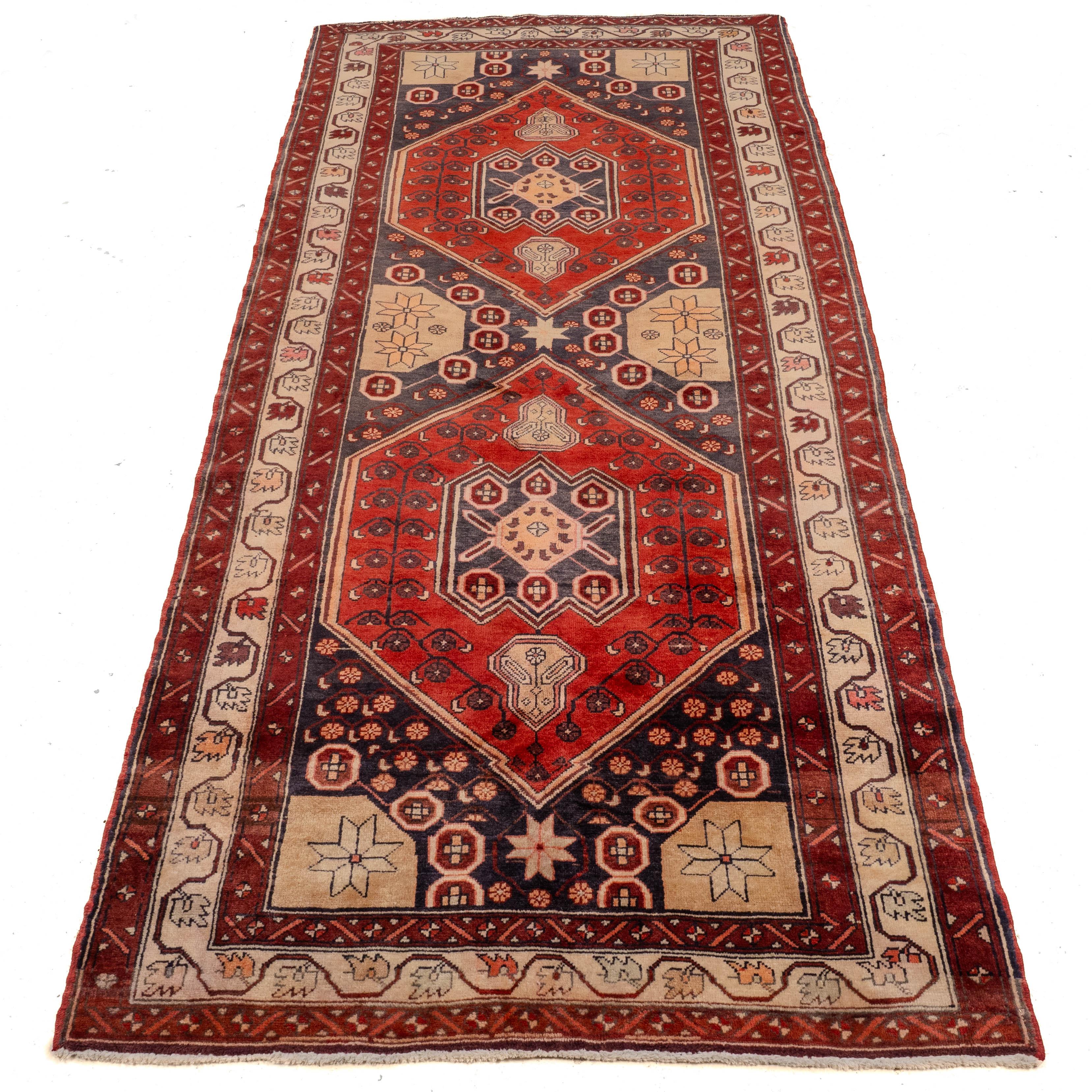 Wool West Persiann Khelleh Handwoven Long Rug (Oriental Carpet) For Sale
