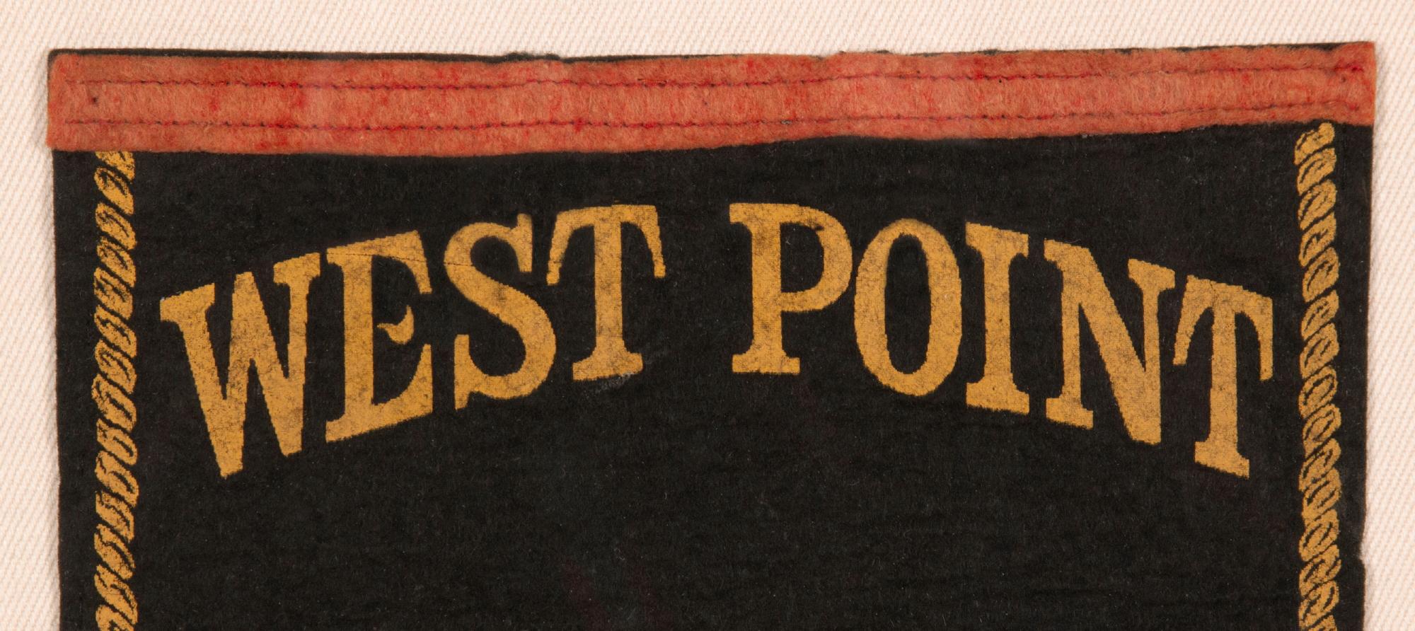 West Point Window Banner, Made Approx. US Involvement in WWI (1917-1918) In Good Condition For Sale In York County, PA