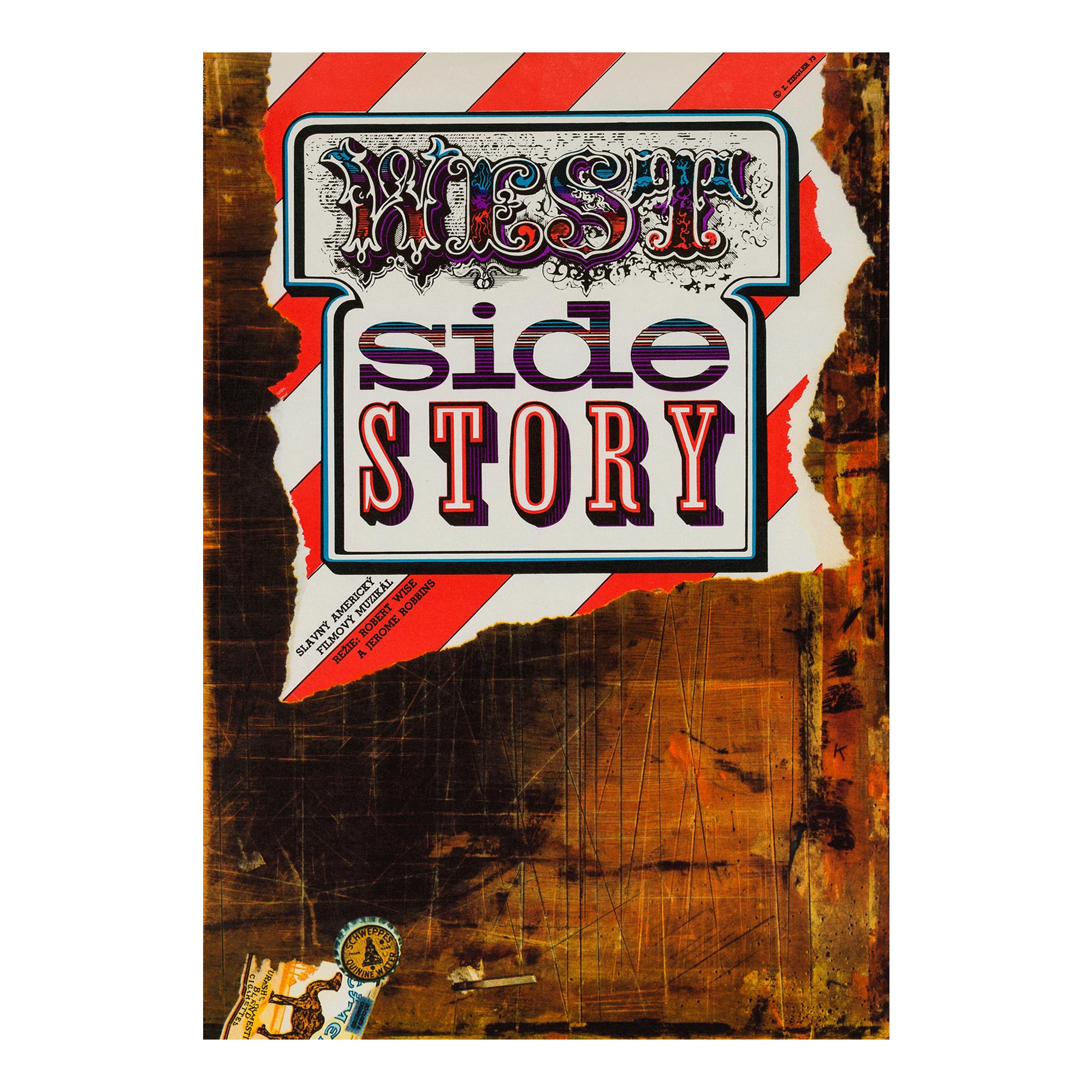 West Side Story Tschechischer Film Filmplakat:: Zdeněk Ziegler:: 1973 im Angebot