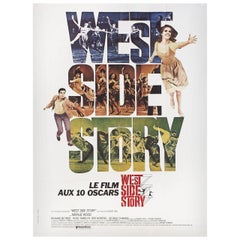 west Side Story" Grande affiche de film français des années 1980