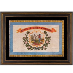 West Virginia State Parade Flag on Glazed Cotton