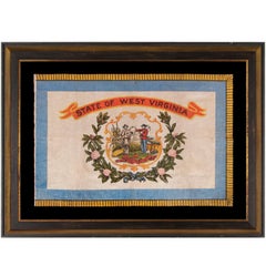 West Virginia State Parade Flag on Glazed Cotton