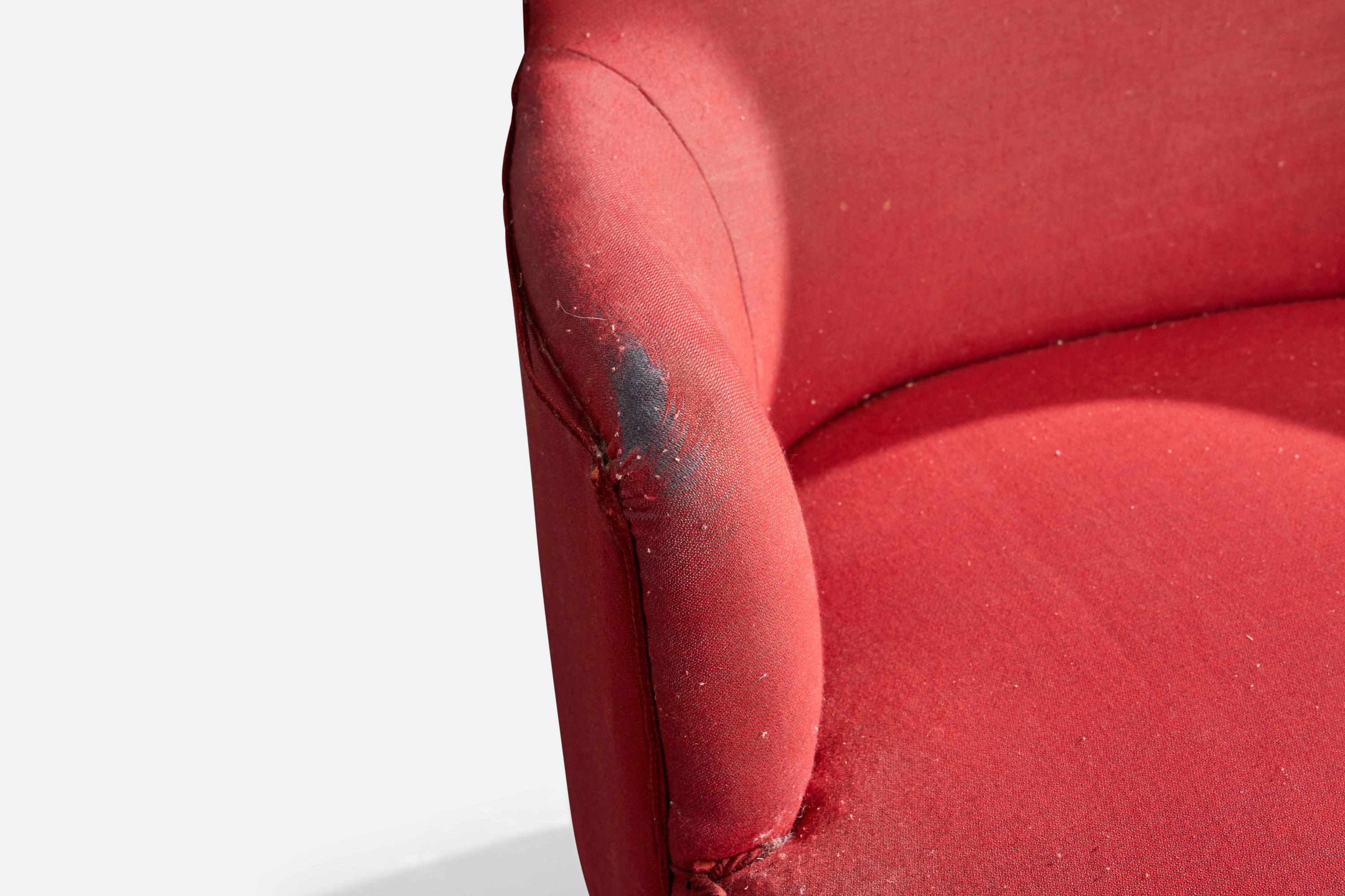 Westbergs Möbler, Loungesessel, Holz, Stoff, 1950er Jahre im Angebot 4