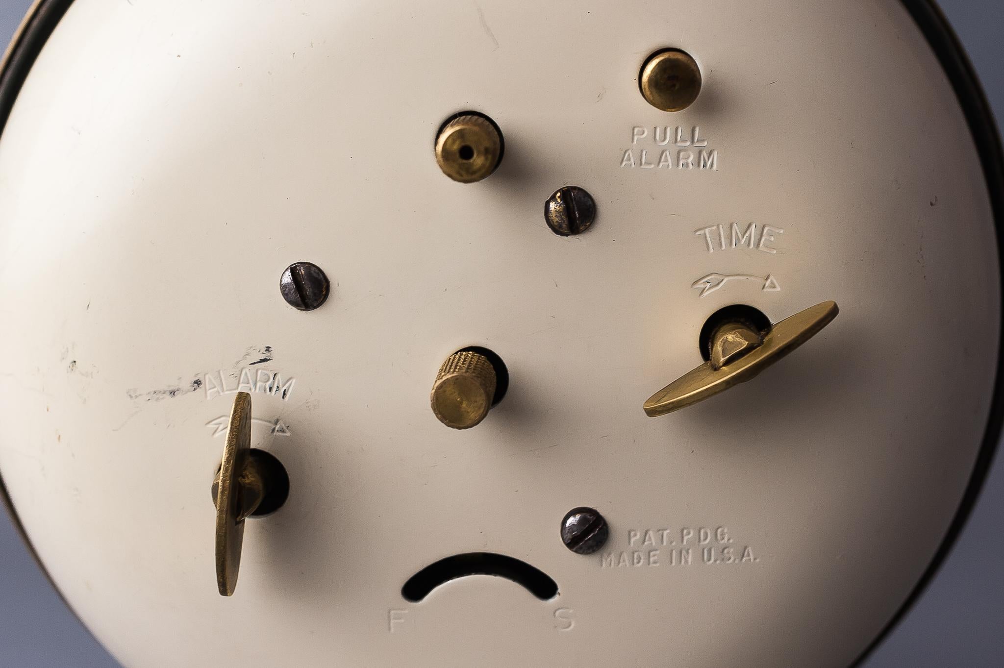 Patinated Westclox Big Ben Alarm Clock circa 1950s Made in the U.S.A