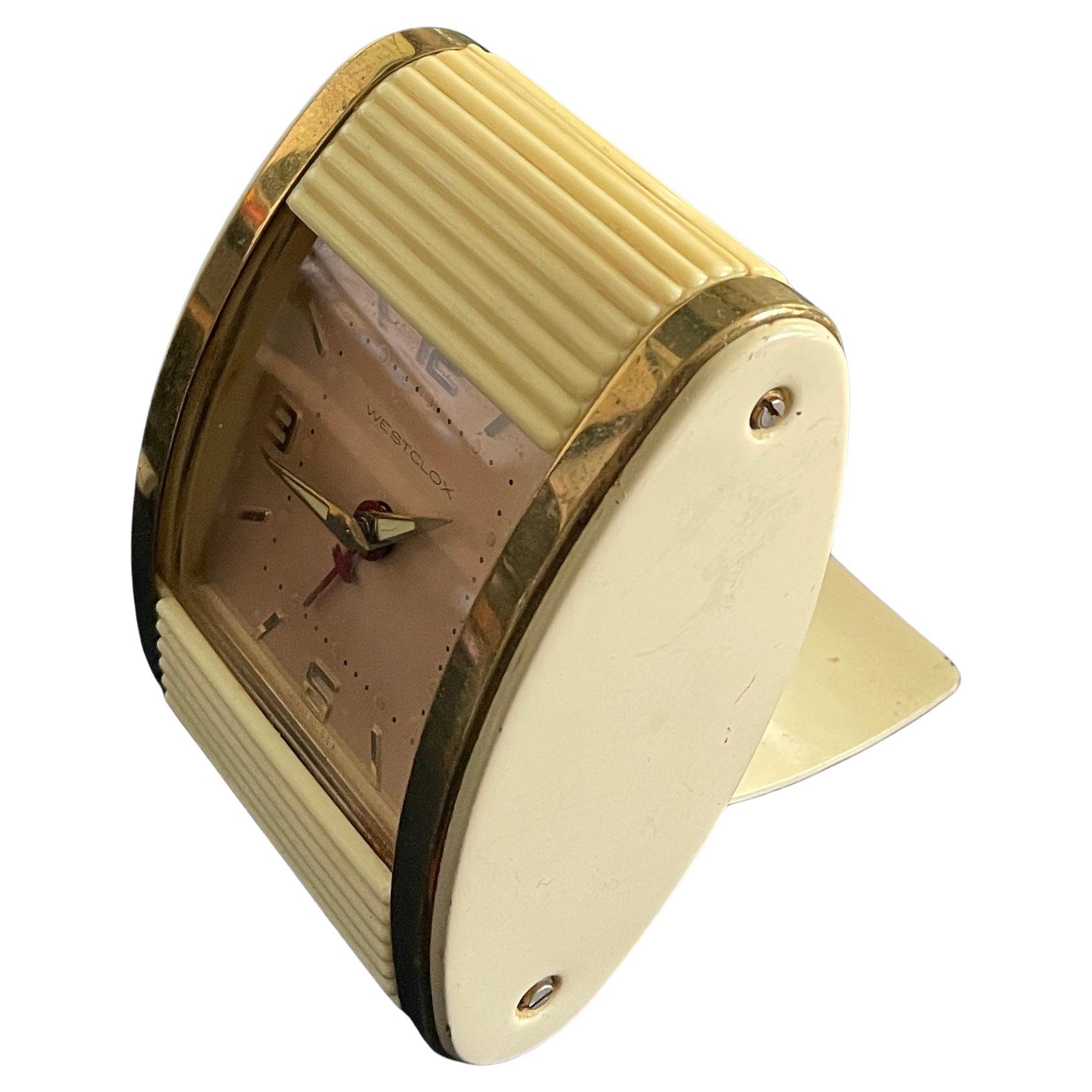 Westclox Tambour Front Art Deco Travel Alarm    A Classic from its time this ver For Sale