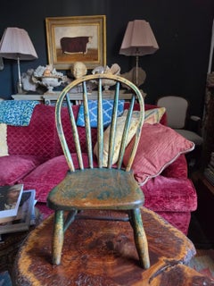 Sedia Windsor dello West Country con verniciatura originale, Yealmpton, Devon, anni ’40 dell’Ottocento
