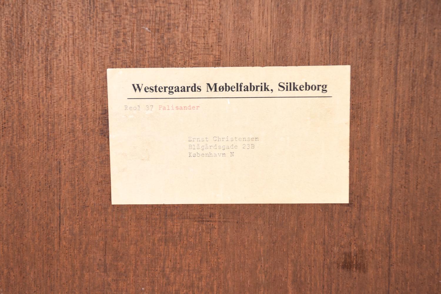 Westergaard Møbelfabrik Silkeborg Danish Midcentury Rosewood Bookcase 10