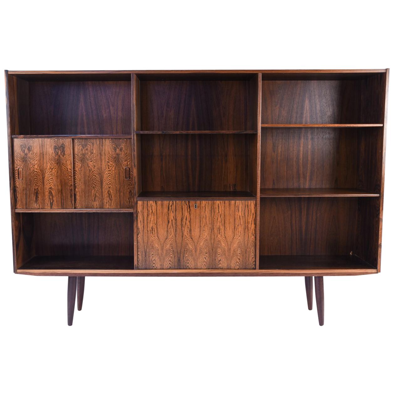 Westergaard Møbelfabrik Silkeborg Danish Midcentury Rosewood Bookcase For Sale