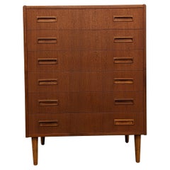 Westergaard Teak High Boy Dresser, 022313 Vintage Danish Midcentury