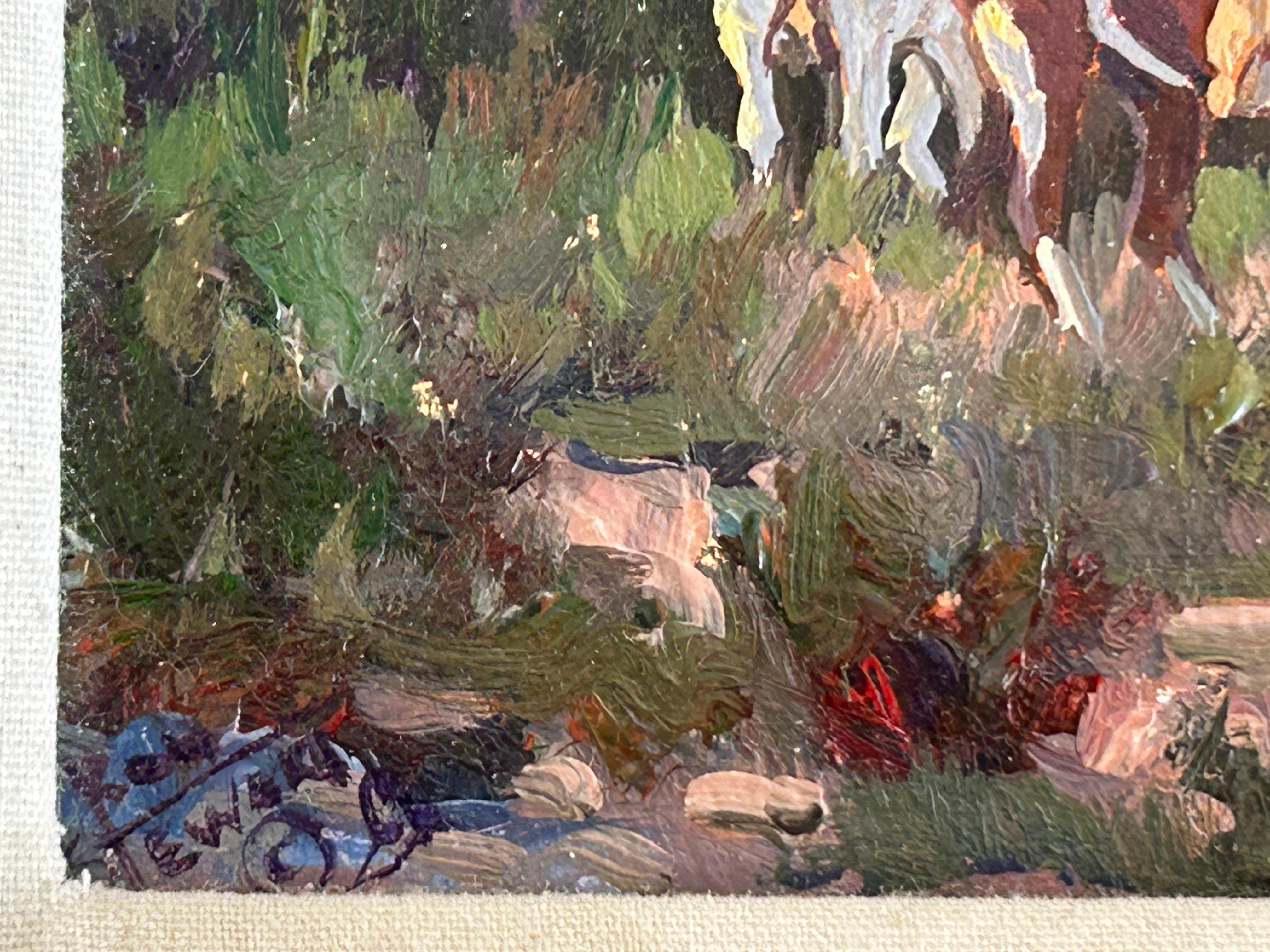 Peinture à l'huile originale Below Miner's Needle de Ron Stewart, États-Unis en vente 4