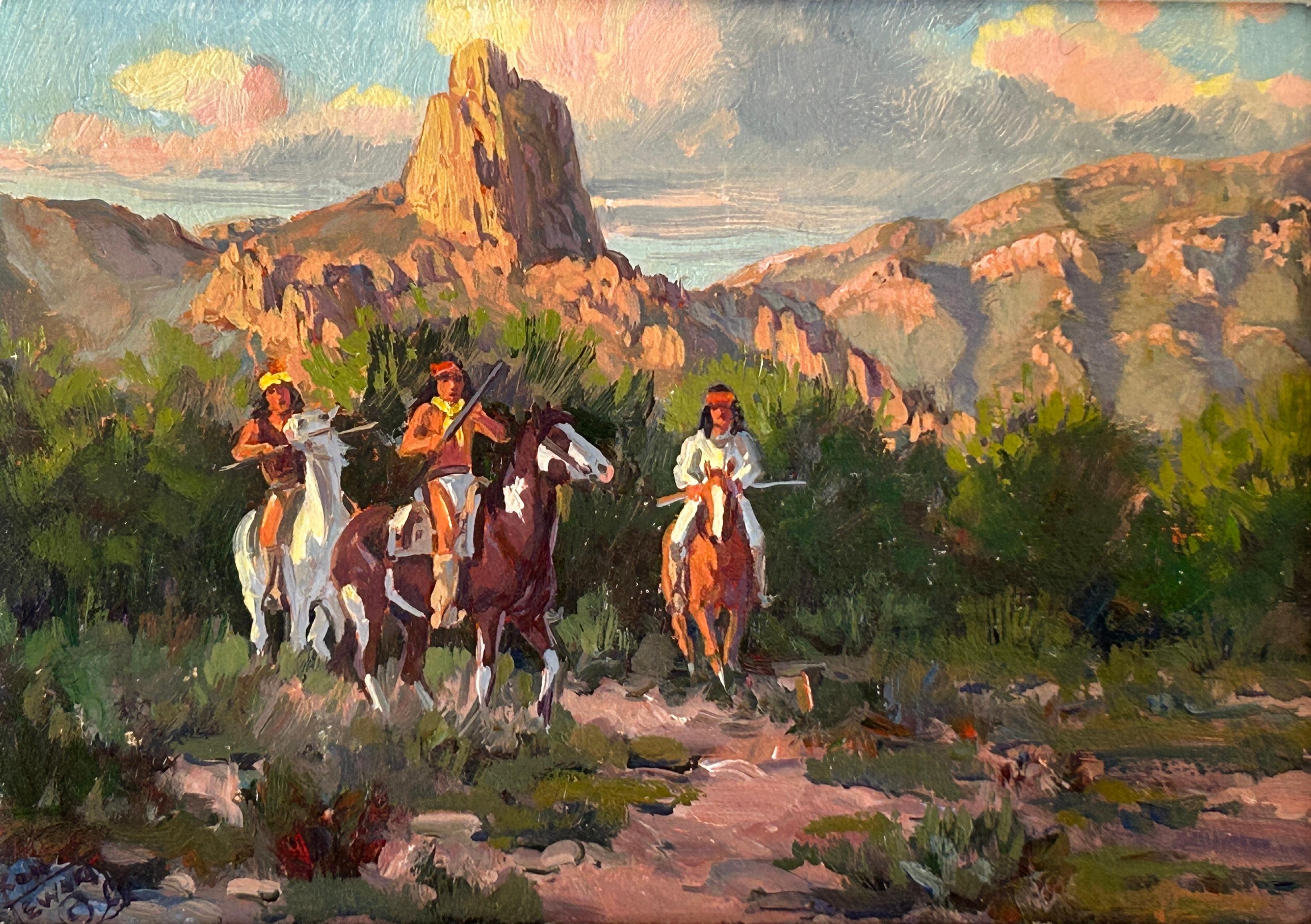 Peinture à l'huile originale Below Miner's Needle de Ron Stewart, États-Unis Bon état - En vente à Munich, DE