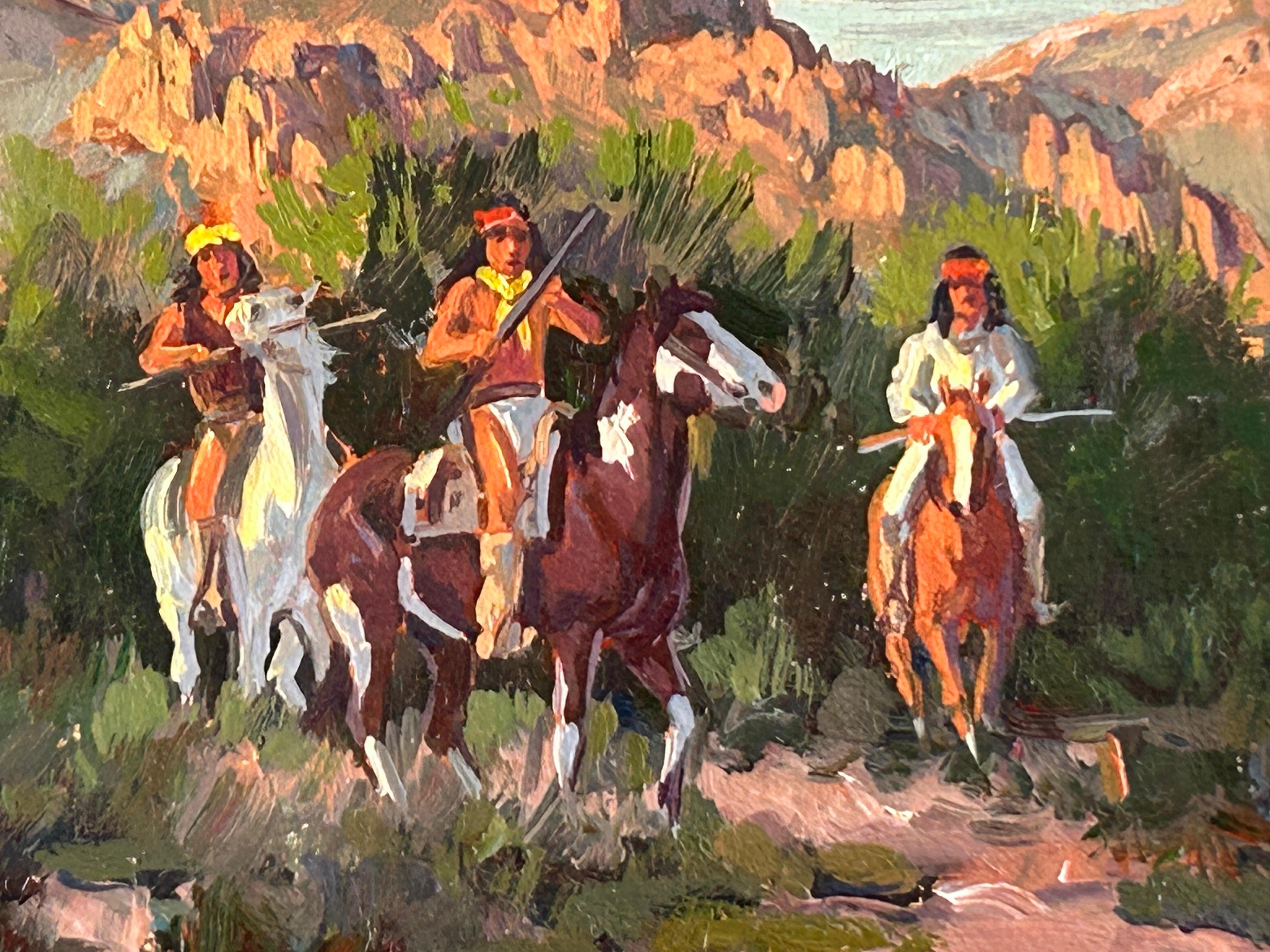 Peinture à l'huile originale Below Miner's Needle de Ron Stewart, États-Unis en vente 1