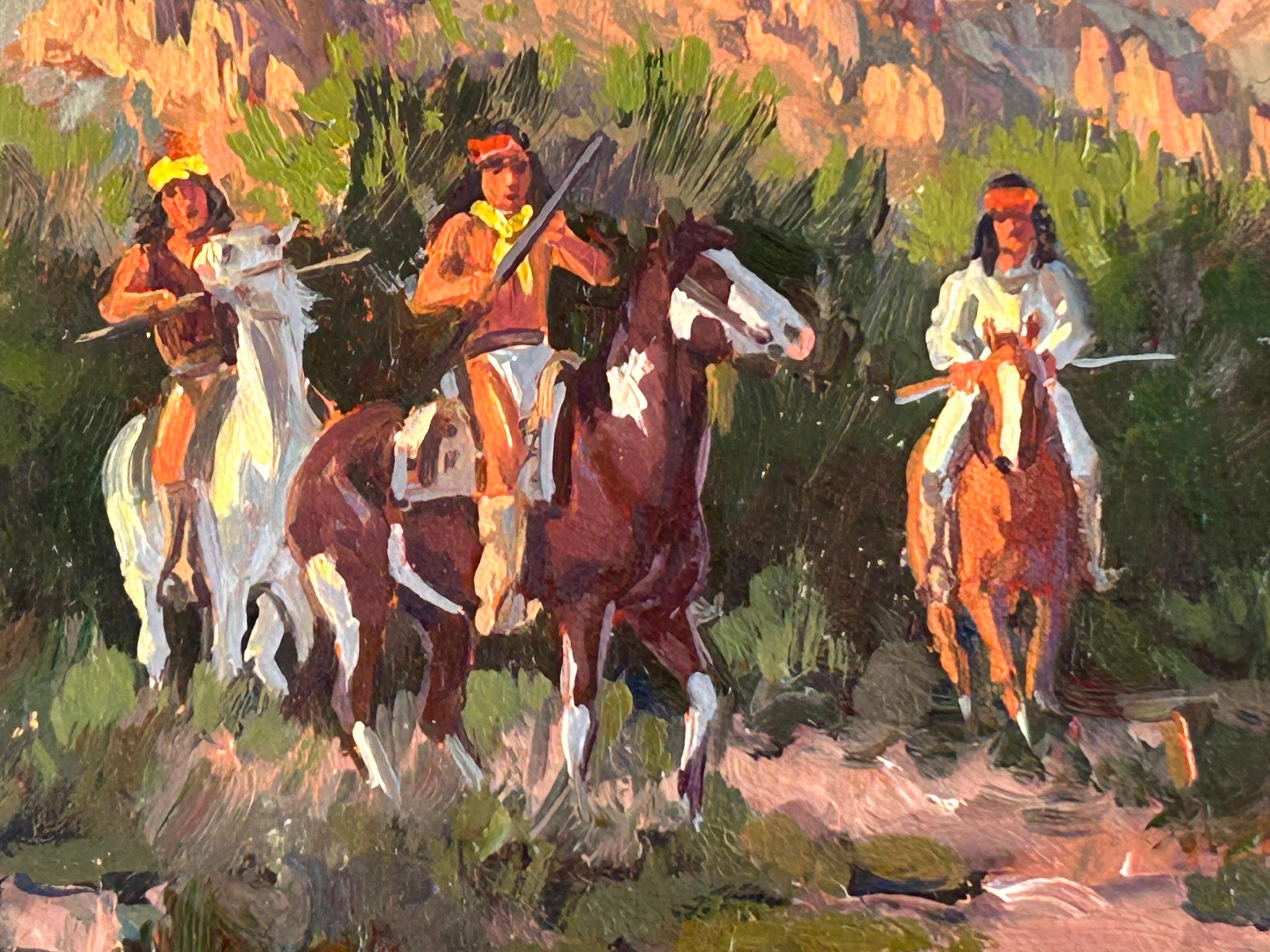 Peinture à l'huile originale Below Miner's Needle de Ron Stewart, États-Unis en vente 2