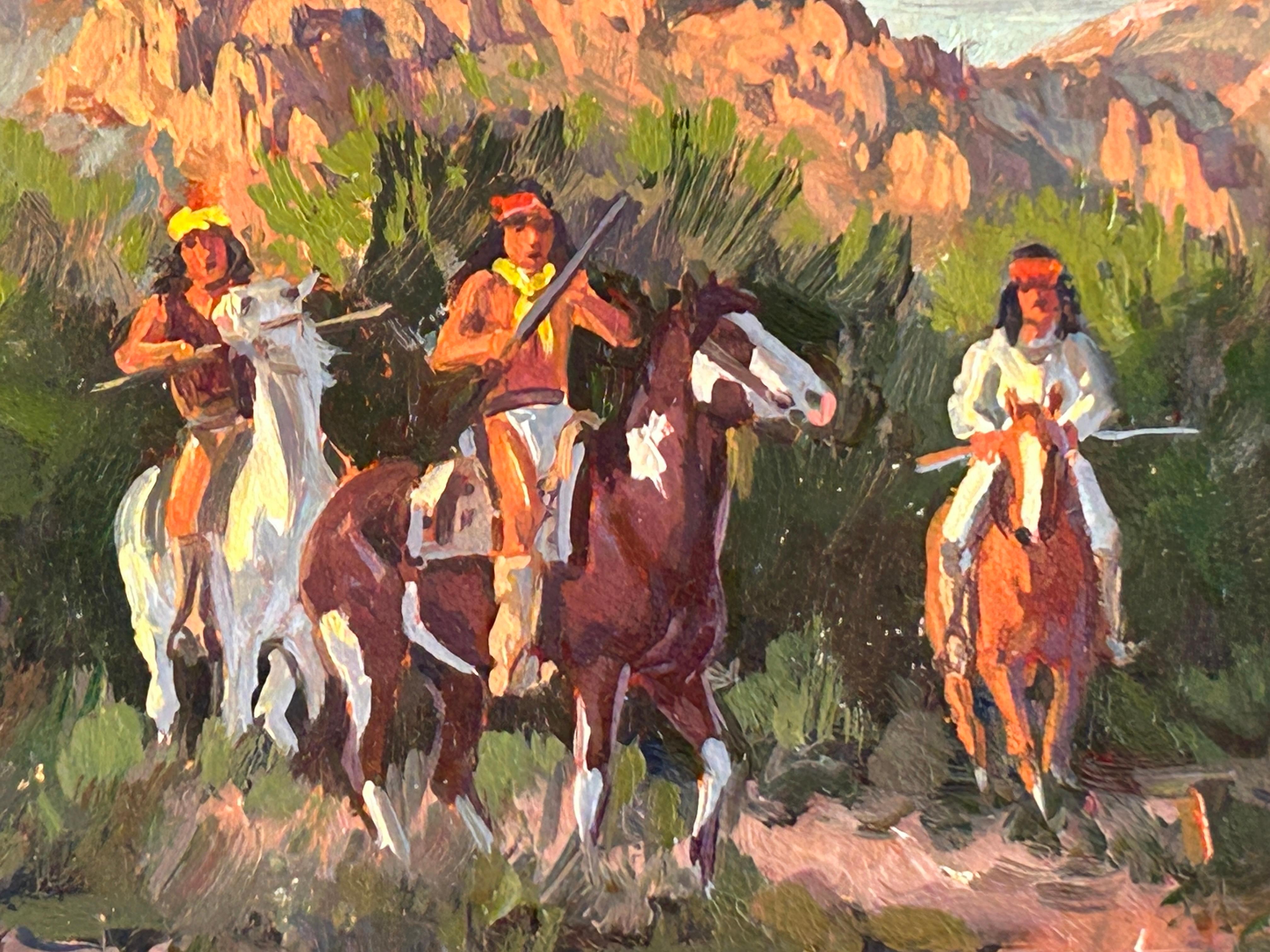 Peinture à l'huile originale Below Miner's Needle de Ron Stewart, États-Unis en vente 3