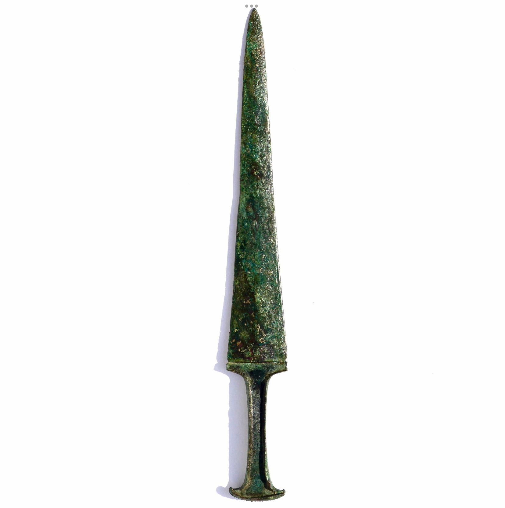 Hand-Crafted Western Asiatc Luristan Bronze Dagger For Sale
