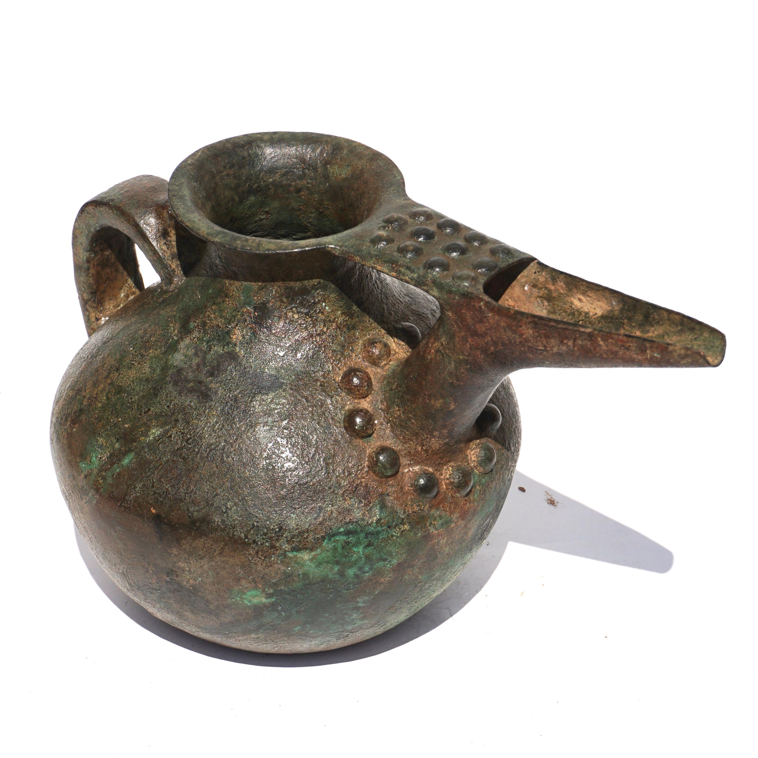 Archaistic Western Asiatic Bronze Persian Tepe Libation Vessel