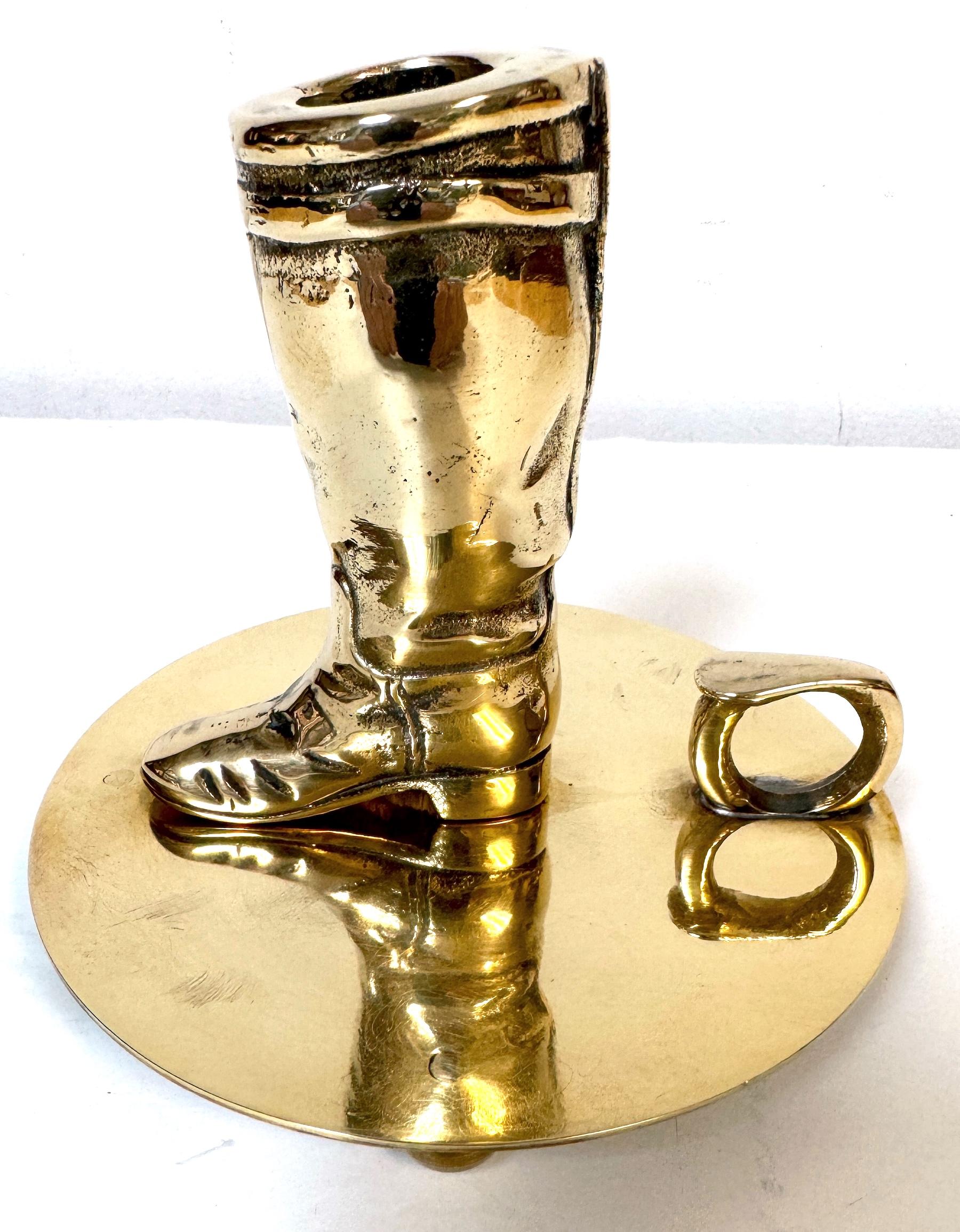 Western Boot Motif Brass Chamberstick by Ralph Lauren For Sale 10
