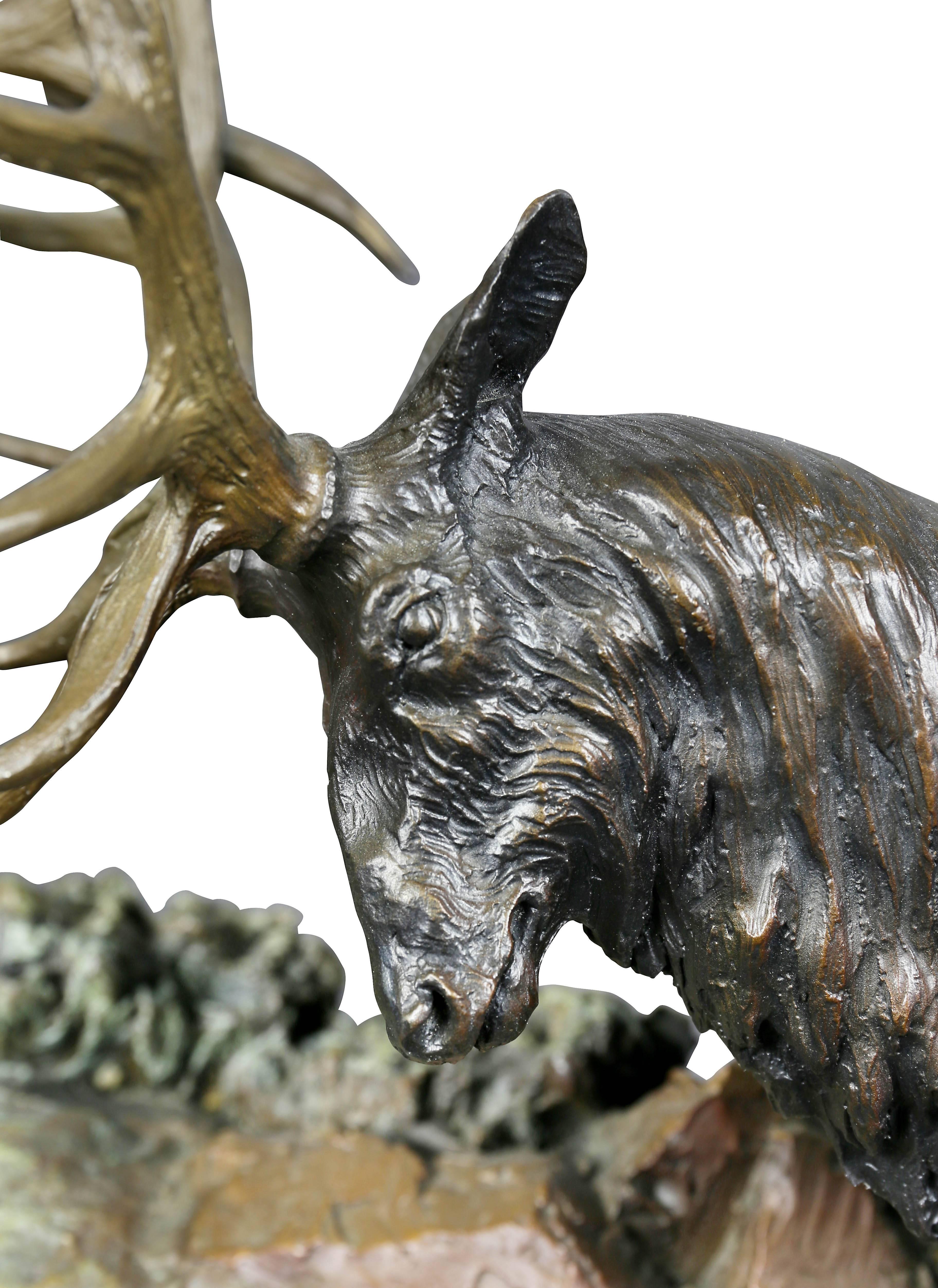 American Western Bronze of Elk 