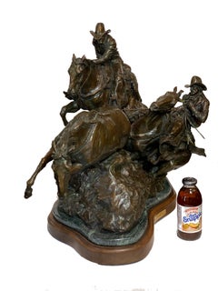Western Bronze Titled "Deep Catch" by Herb Mignery