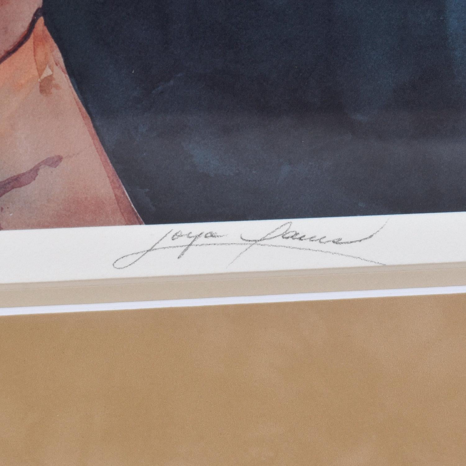 Western Cowboy- Rancher-Porträt mit geriffeltem Drahtstift, signierte Lithographie im Angebot 2