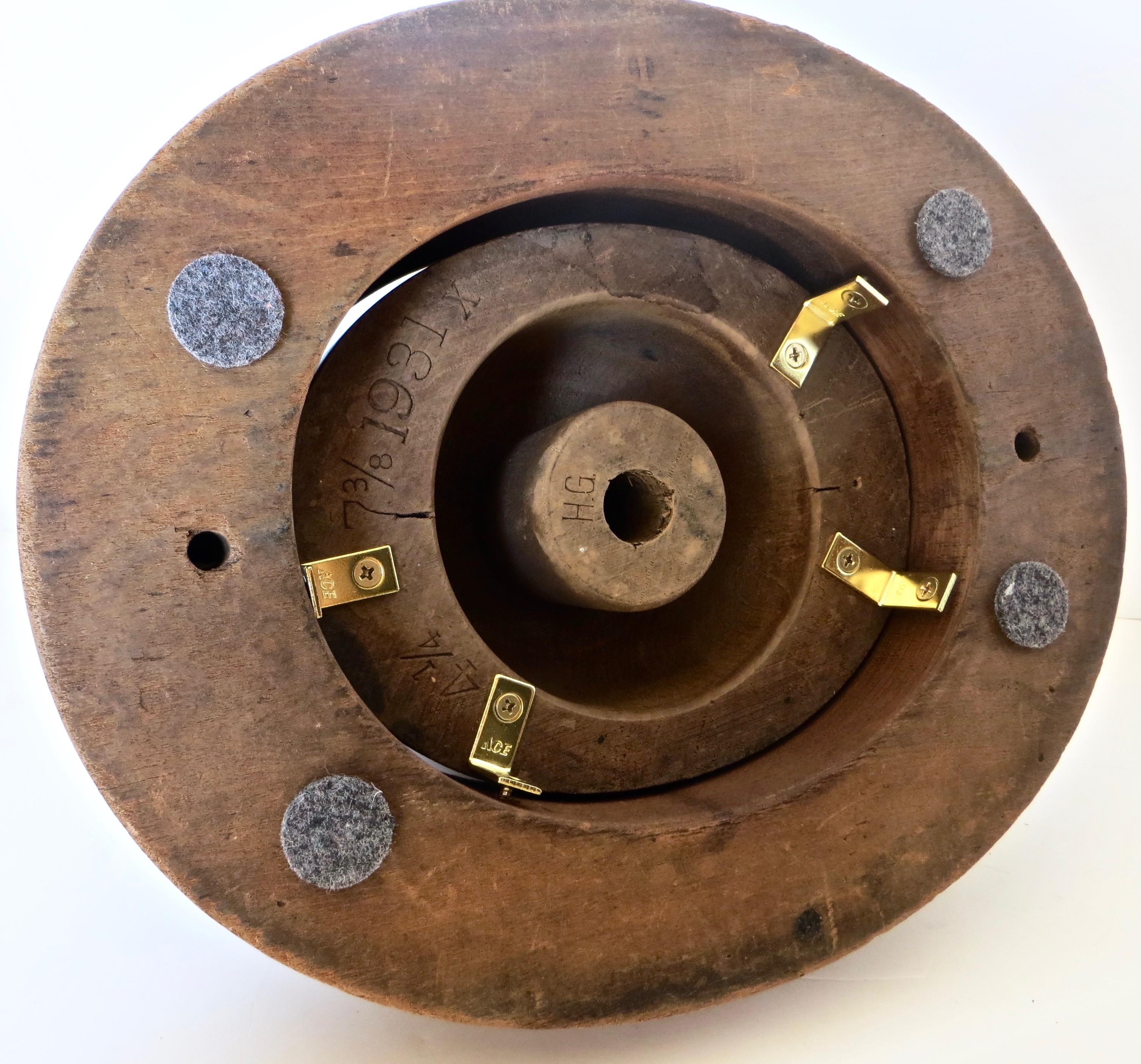 Hand-Carved Western Cowboy Wooden Hat Mold, American, circa 1890 'Salesman Sample Included'