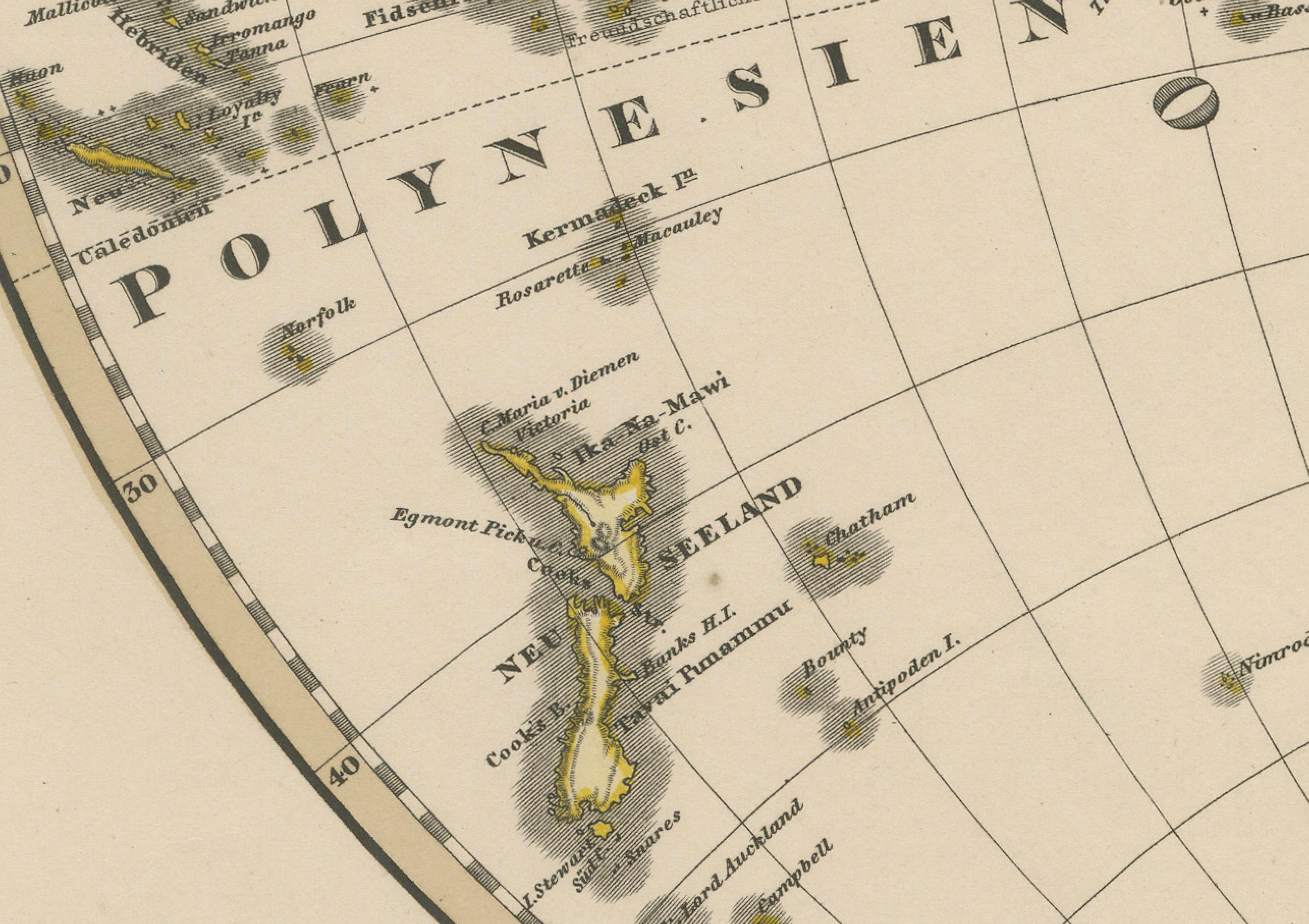 Mappe dell'emisfero occidentale e orientale - Incisioni del doppio emisfero 1857 in vendita 2