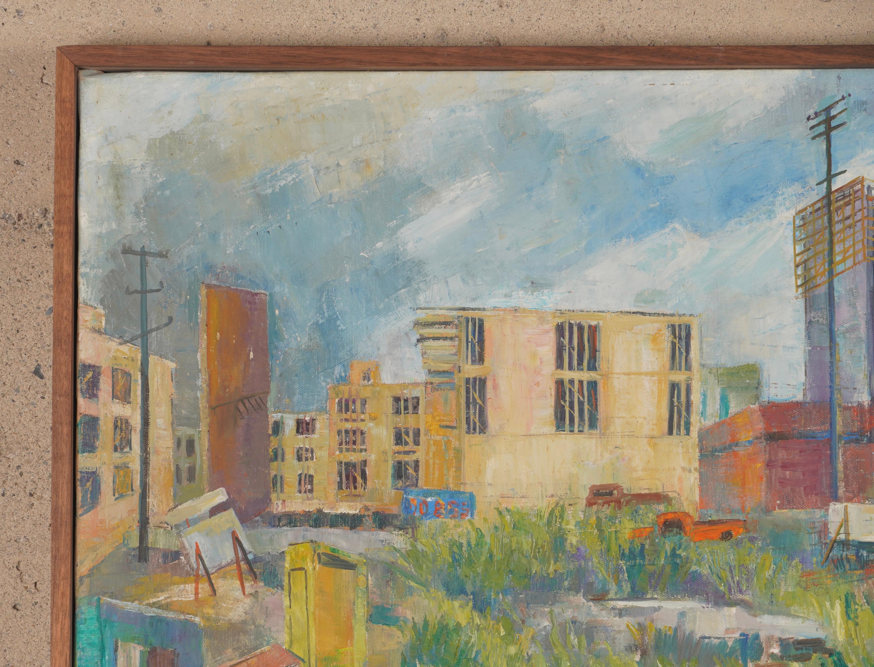 Americano Quadro di costruzione di San Francisco in edizione occidentale di Teresa Allen, circa 1963