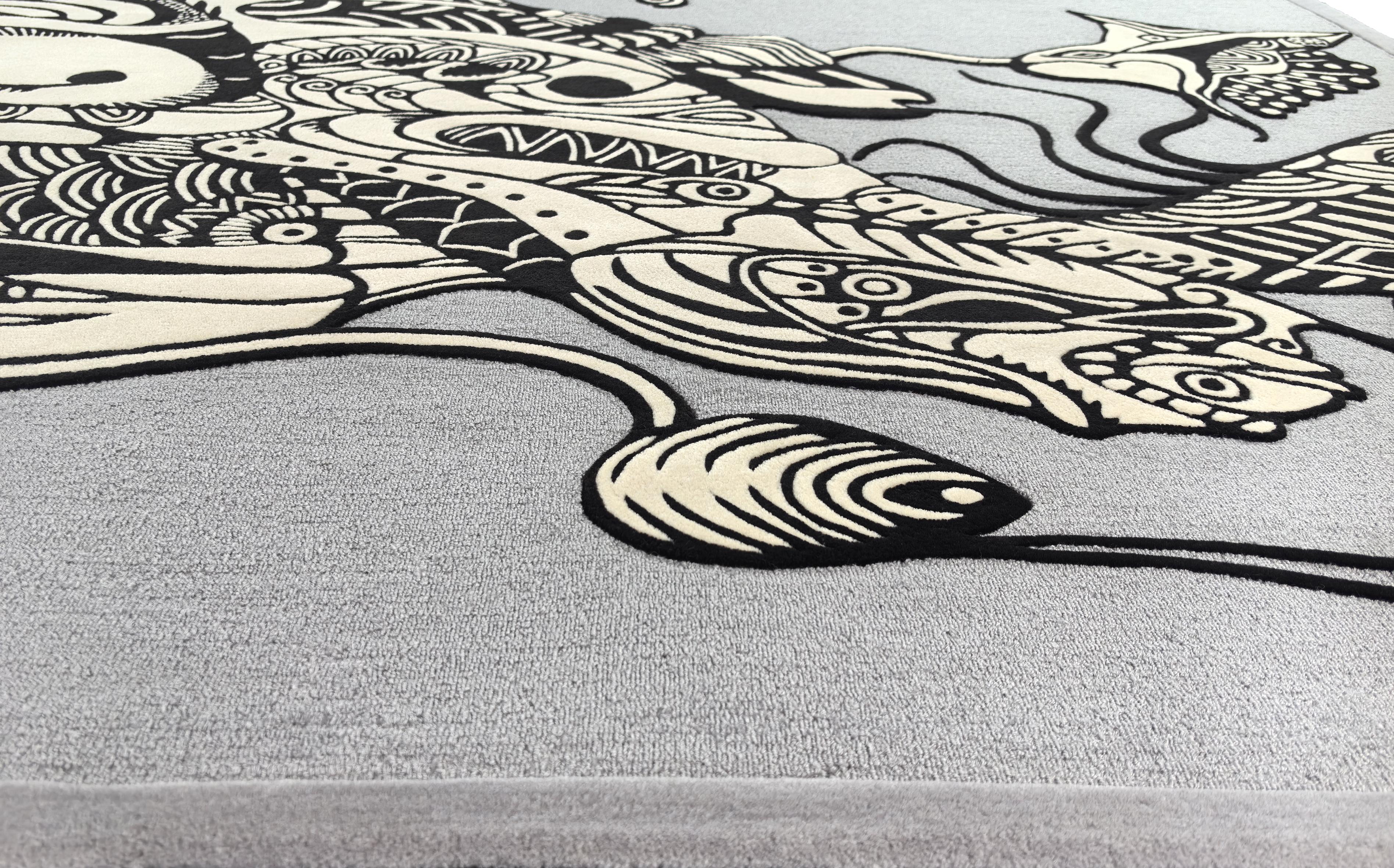 Western European Contemporary Rug New Tufted Wool Luxury Collection En Stock en venta 2