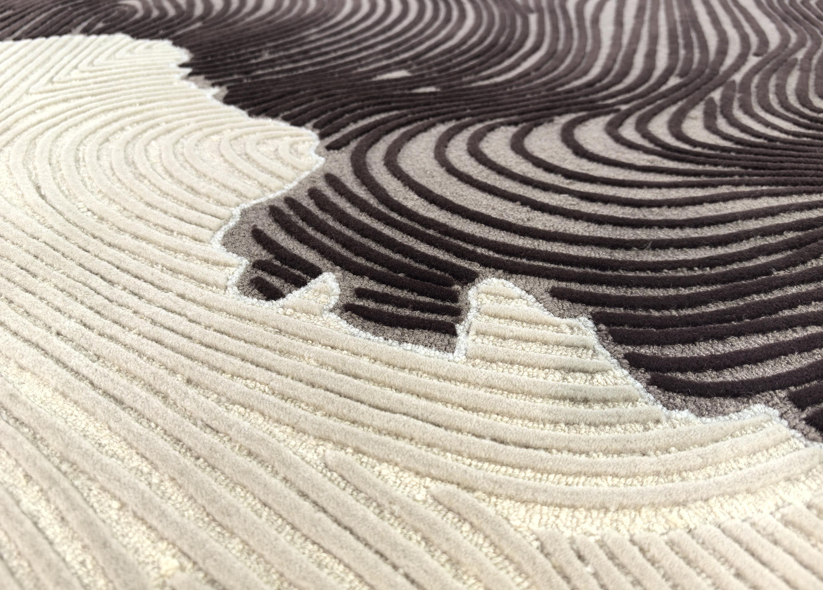 Western European Contemporary Rug New Tufted Wool Luxury Collection in Stock For Sale 4