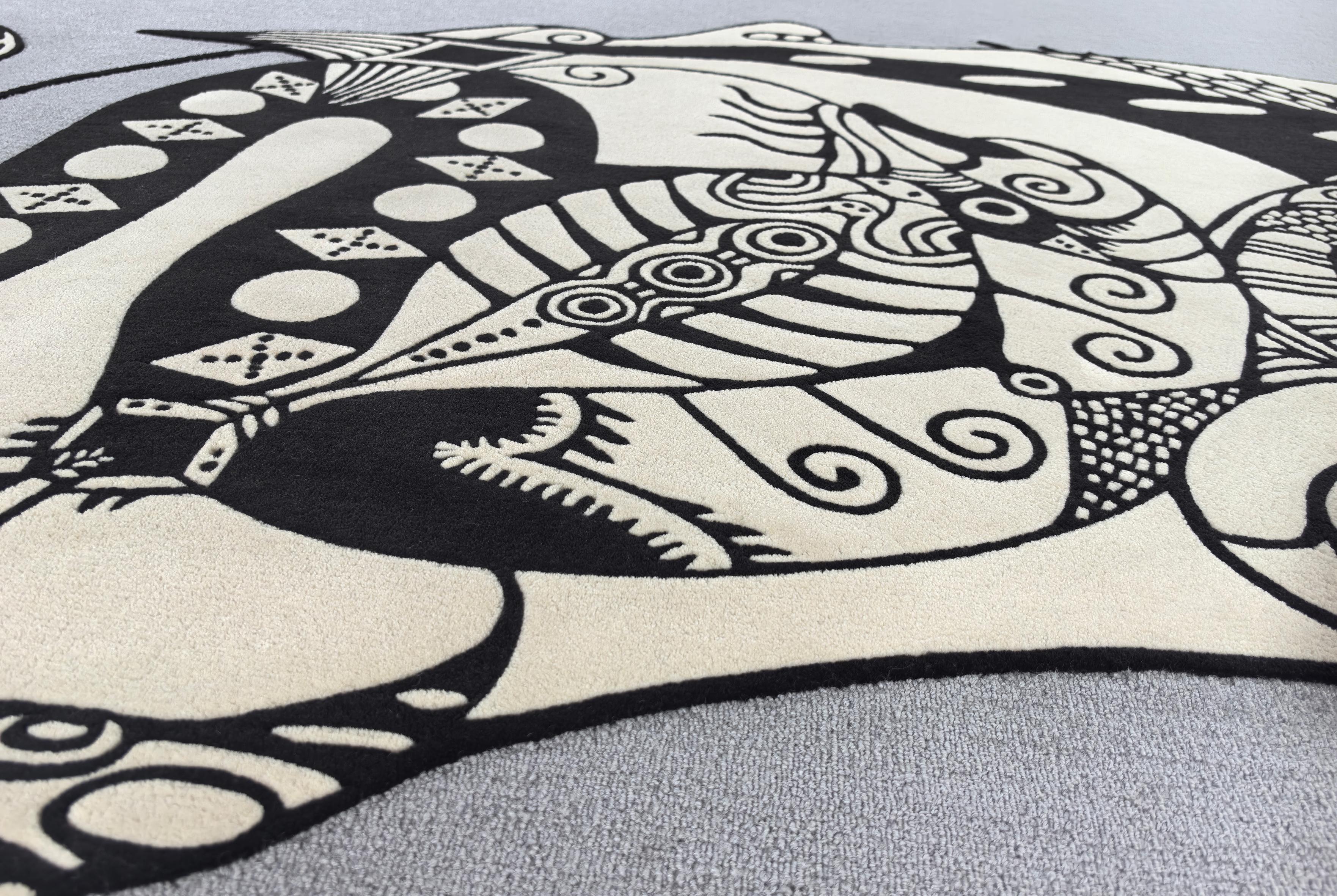 Western European Contemporary Rug New Tufted Wool Luxury Collection En Stock en venta 6
