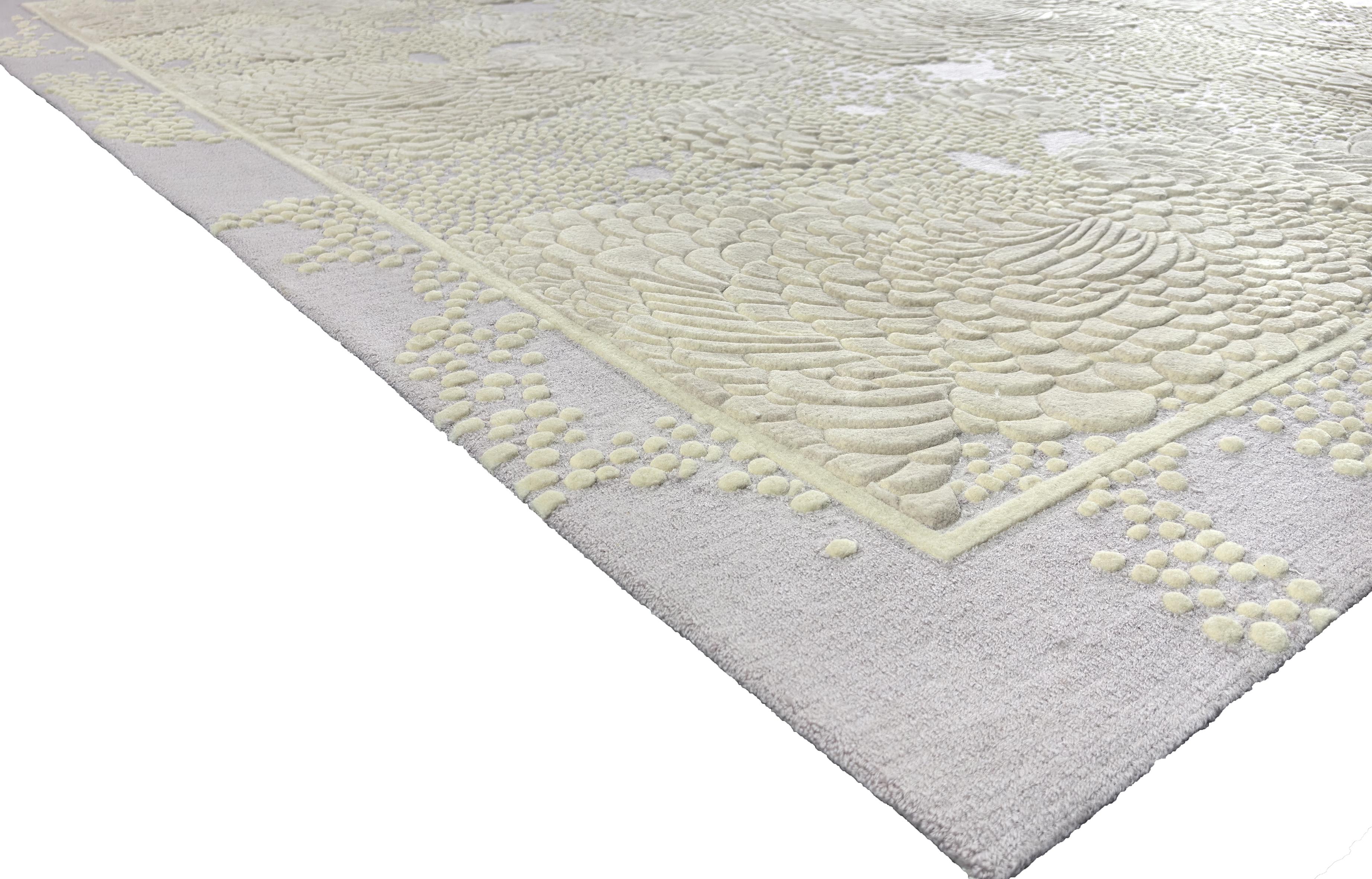 Western European Contemporary Rug New Tufted Wool Luxury Collection En Stock en venta 7