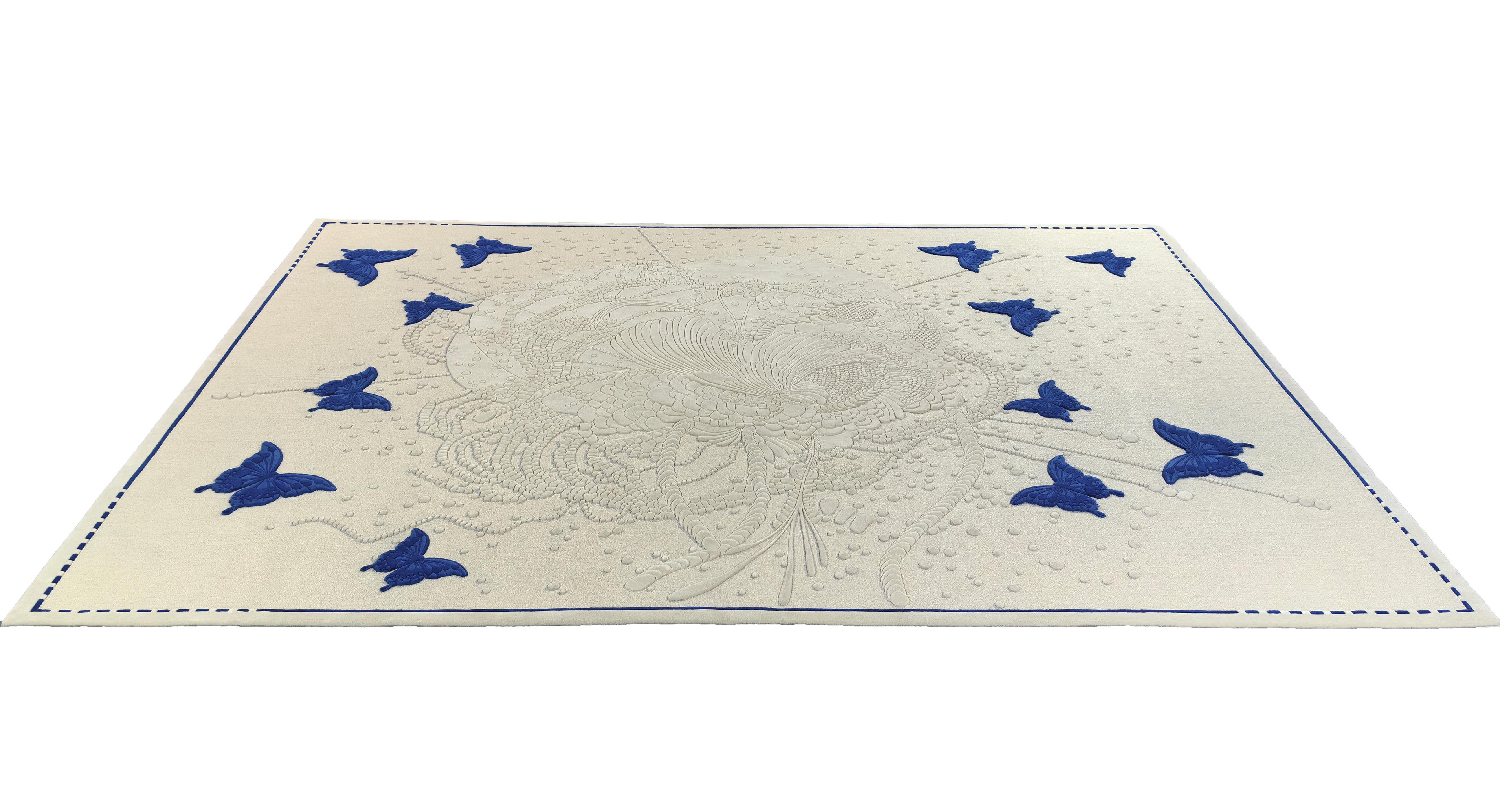 Western European Contemporary Rug New Tufted Wool Luxury Collection En Stock Moderno en venta