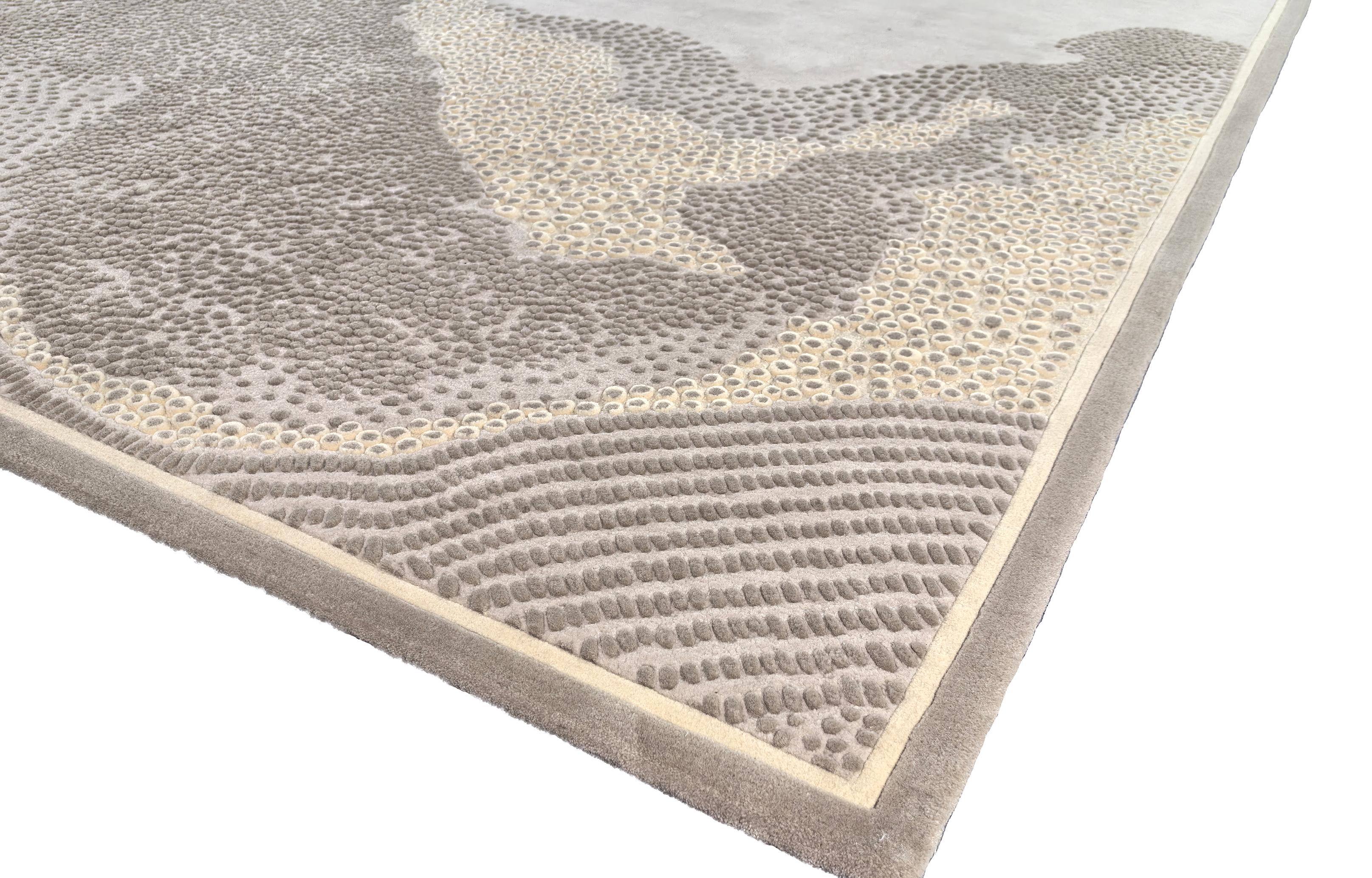 Western European Contemporary Rug New Tufted Wool Luxury Collection In Stock For Sale 2