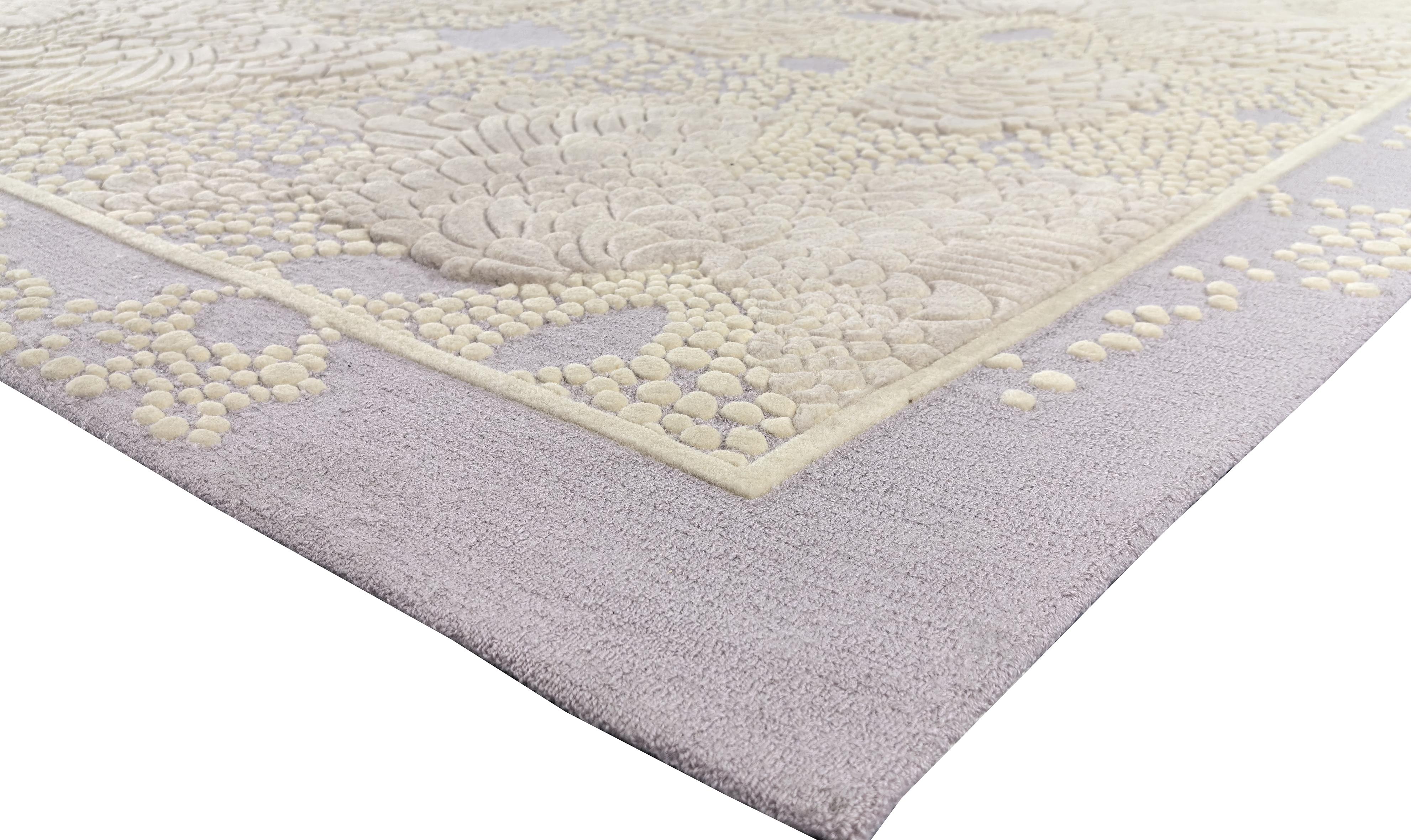 Western European Contemporary Rug New Tufted Wool Luxury Collection En Stock Lana en venta