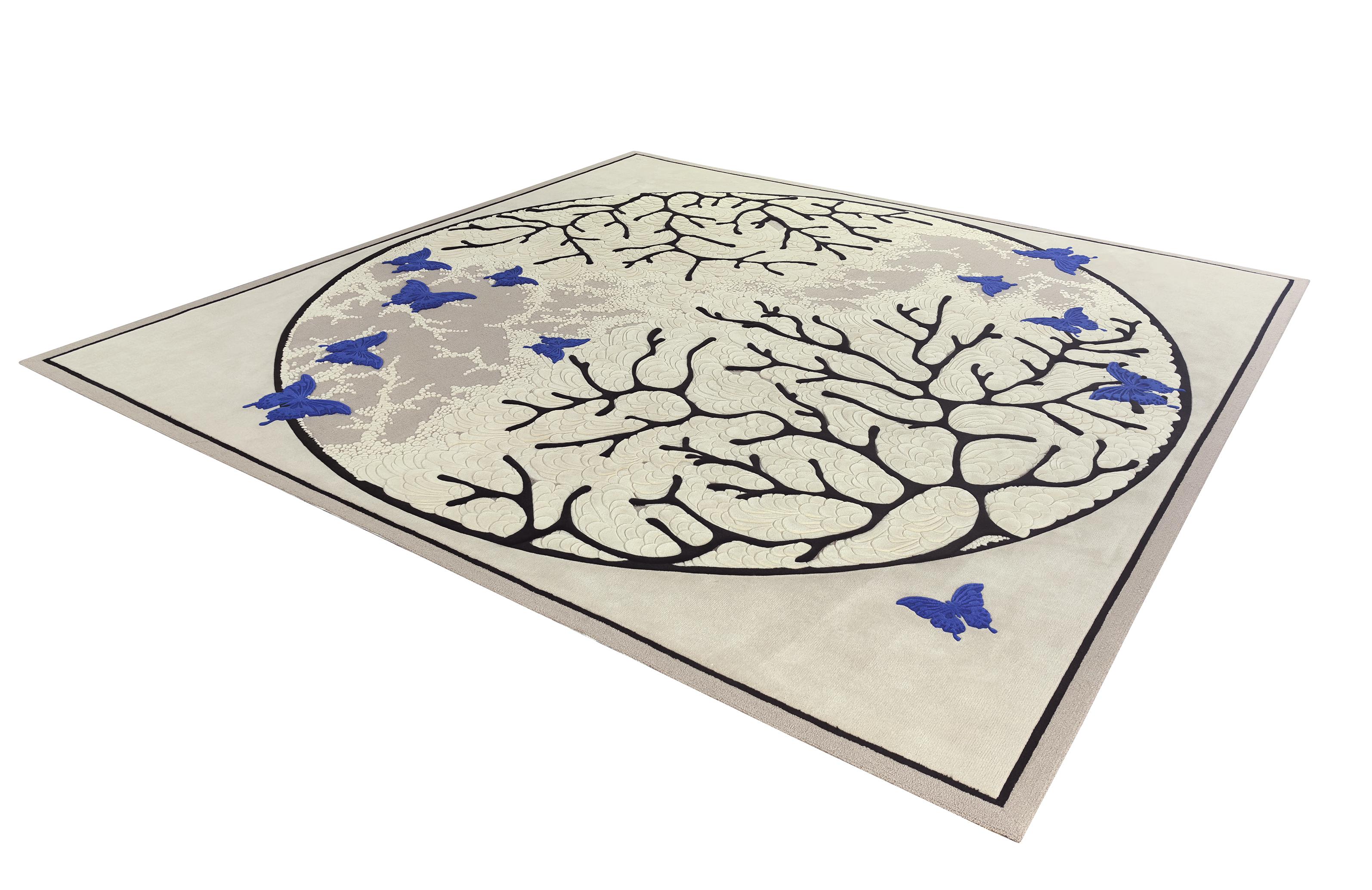 Western European Contemporary Rug New Tufted Wool Luxury Collection En Stock Lana en venta