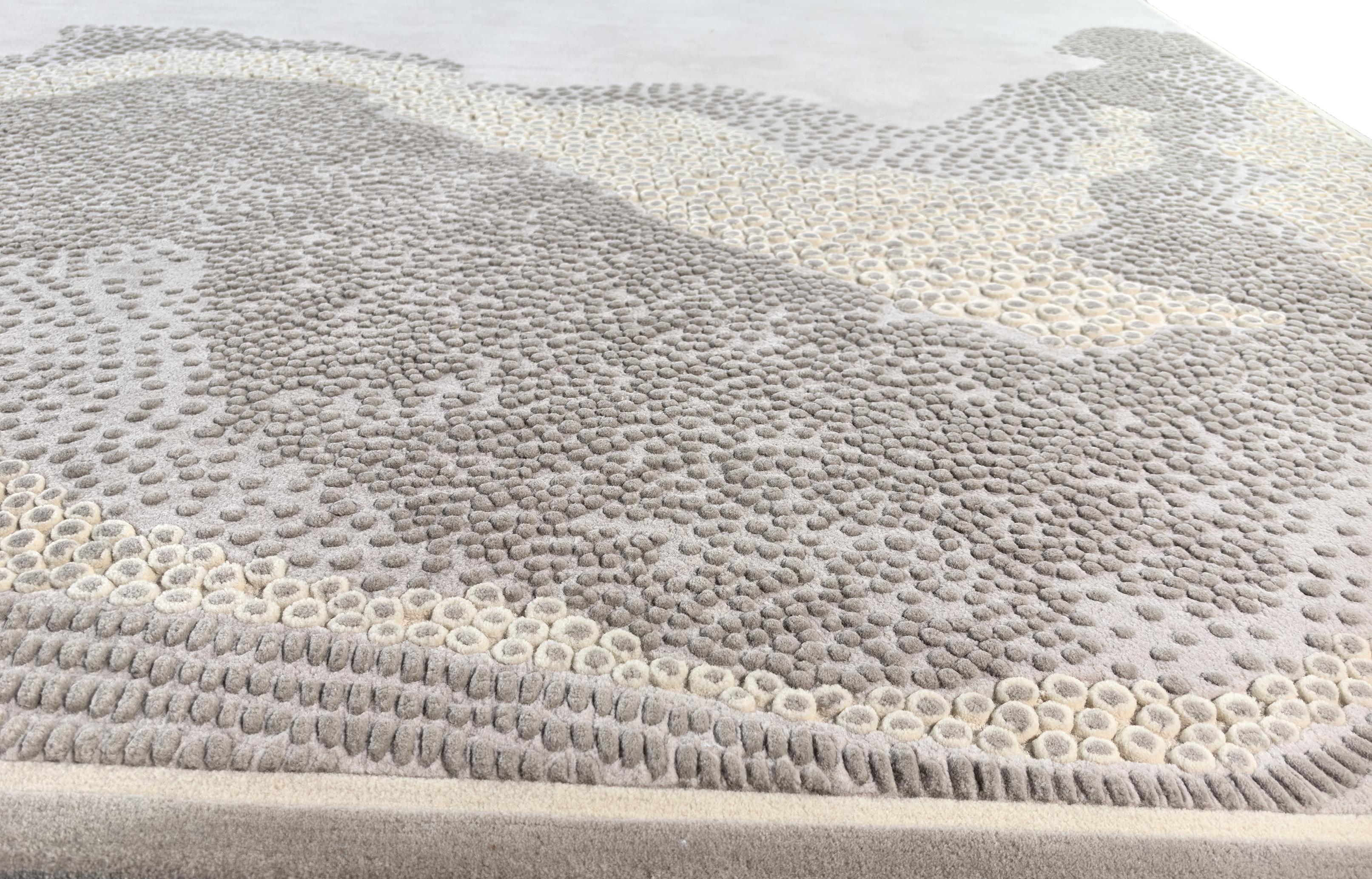 Western European Contemporary Rug New Tufted Wool Luxury Collection In Stock For Sale 3