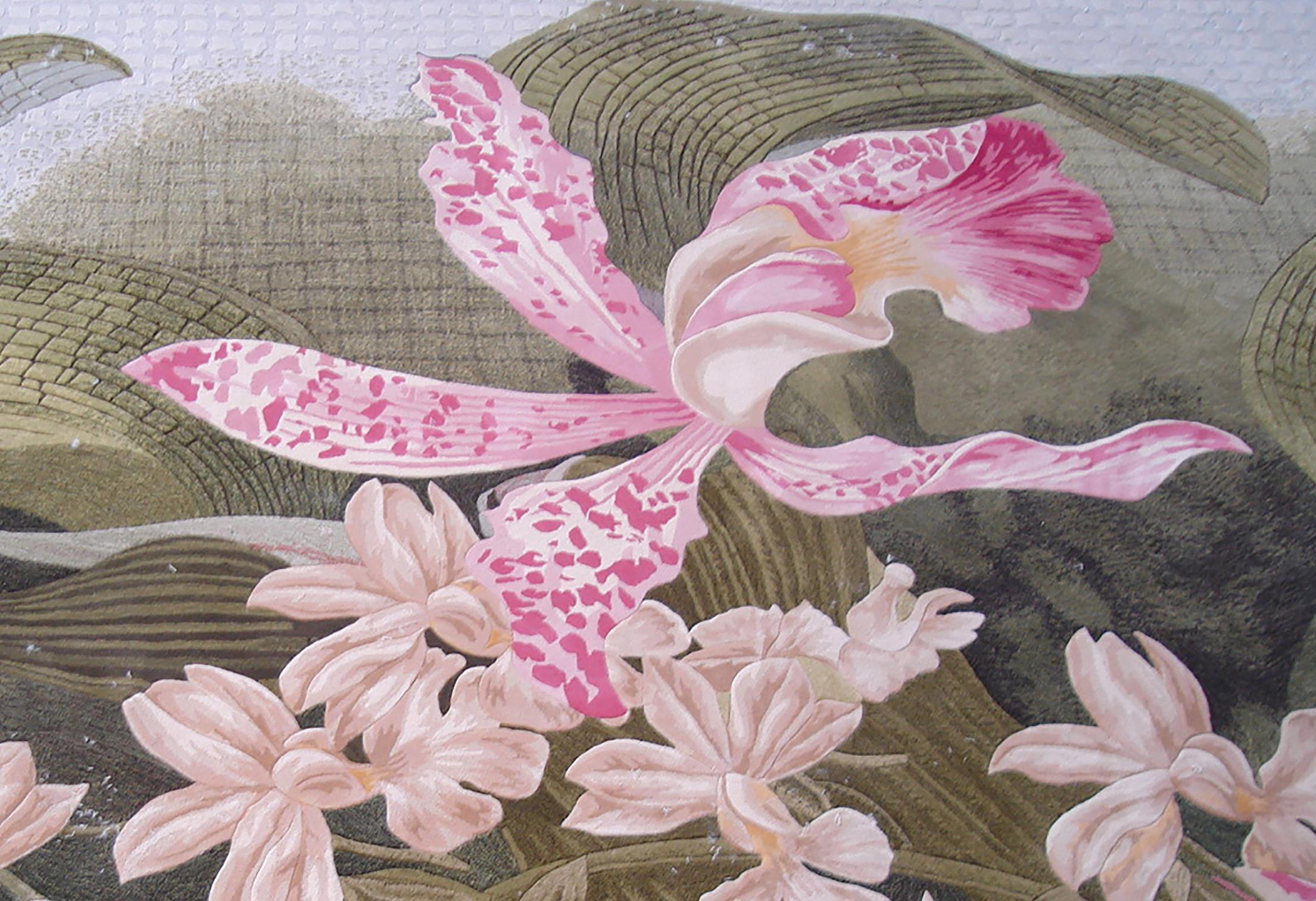 Western European Contemporary Rug Tufted Wool Luxury Collection 'Orchids' In New Condition For Sale In Hong Kong, HK