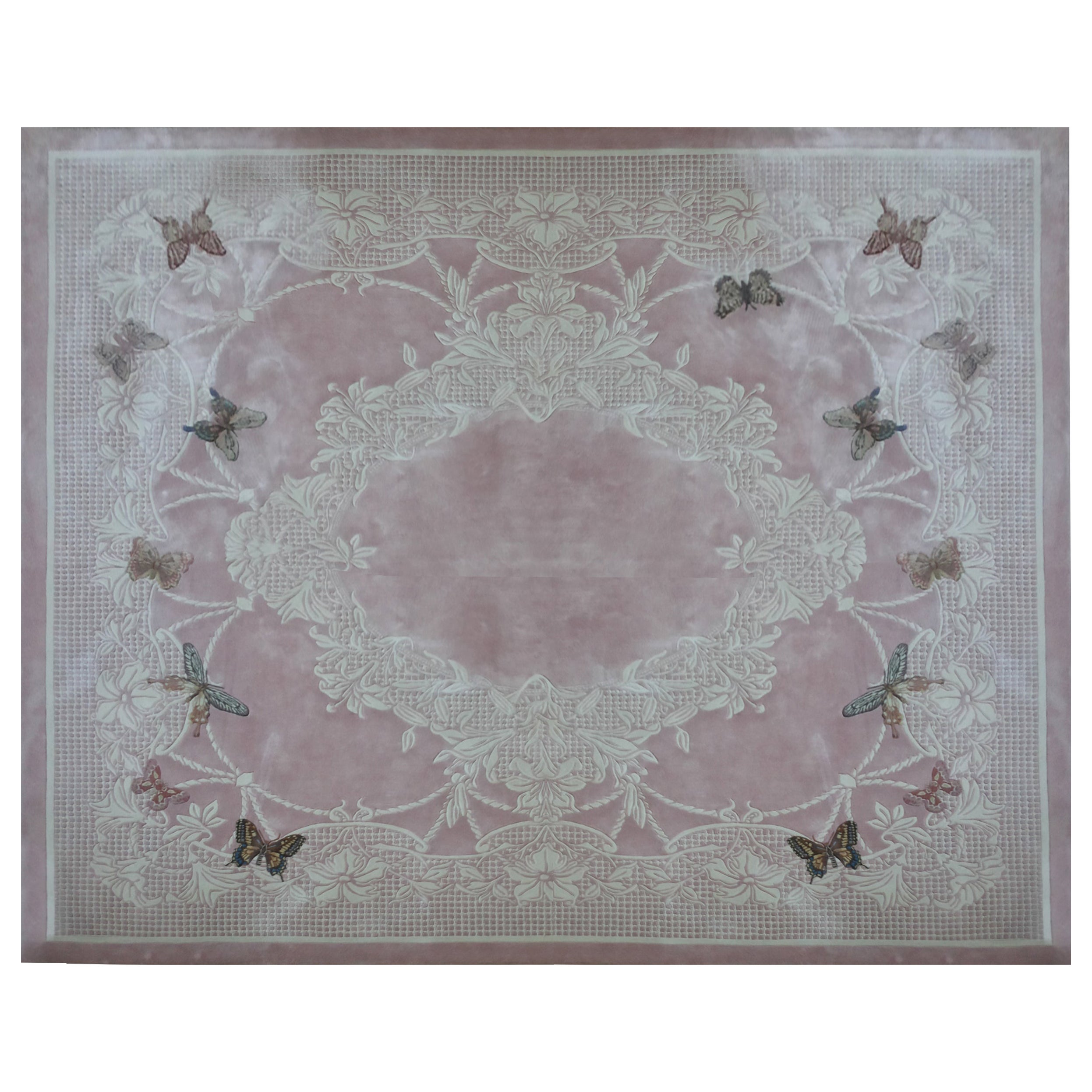 Tapis d'Europe de l'Ouest en soie fine tuftée Neoclassica