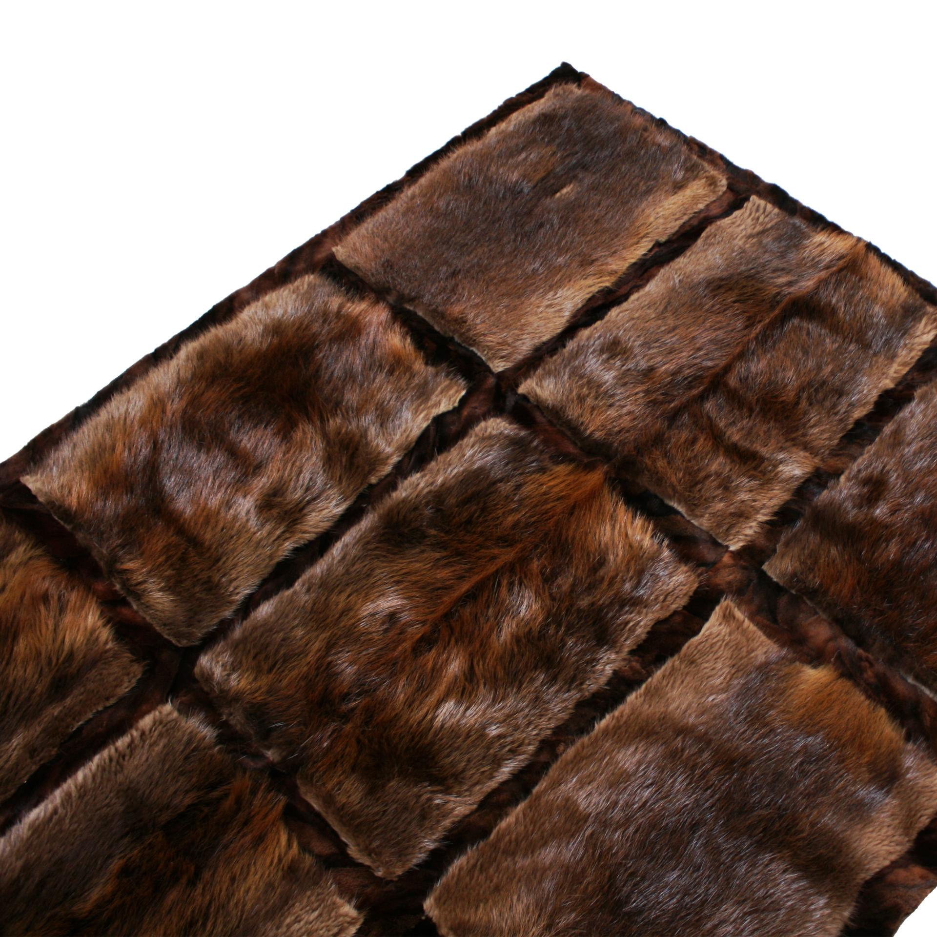 Modern Western European Natural Otther Fur Rectangular Rug, France, 1970s For Sale