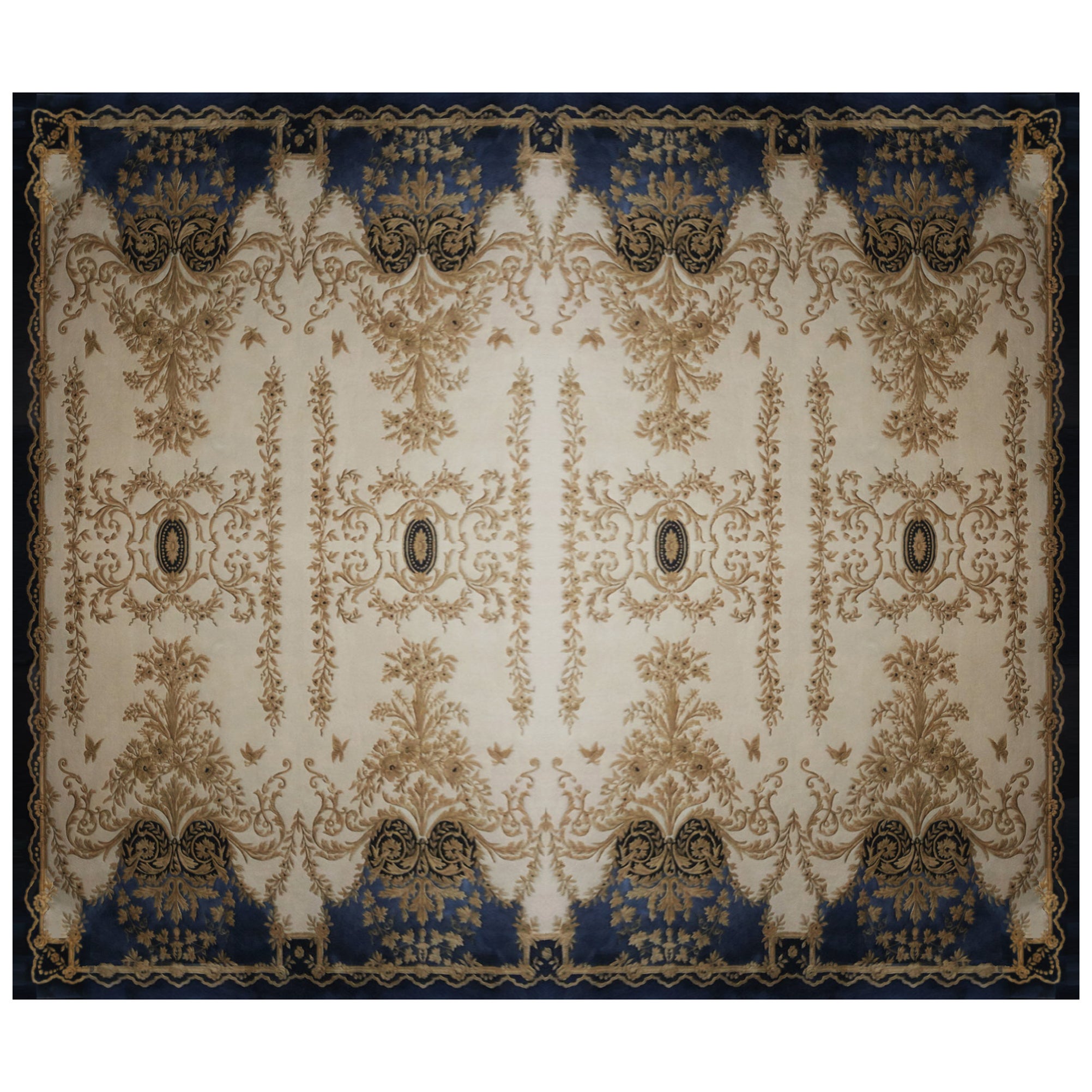 Tapis de sol touffeté en laine de l'Europe de l'Ouest Commande personnalisée