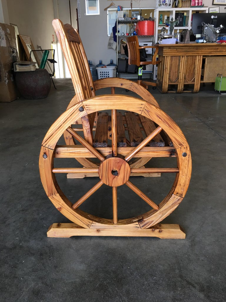 Western Folk Art Wagon Wheel Table and Chairs Set, 1960 For Sale at 1stDibs western chairs for