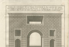 Western Gate of Antinoë, Egypt – Antique French Architectural Engraving, c.1790