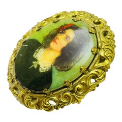 WESTERN GERMANY signed vintage gold designer brooch