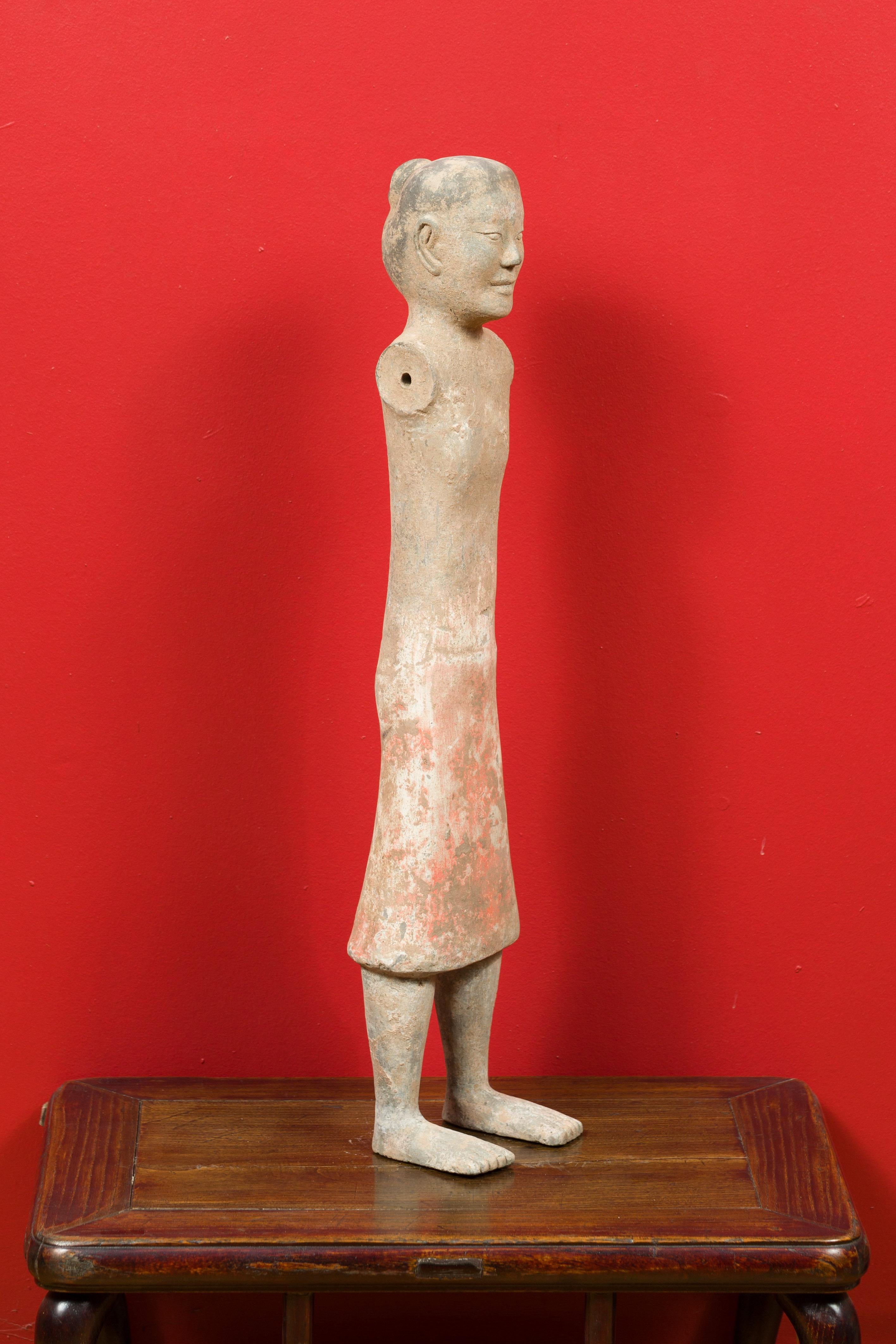 Western Han Dynasty 206 BC-24 AD Chinese Figurine with Original Polychromy 5