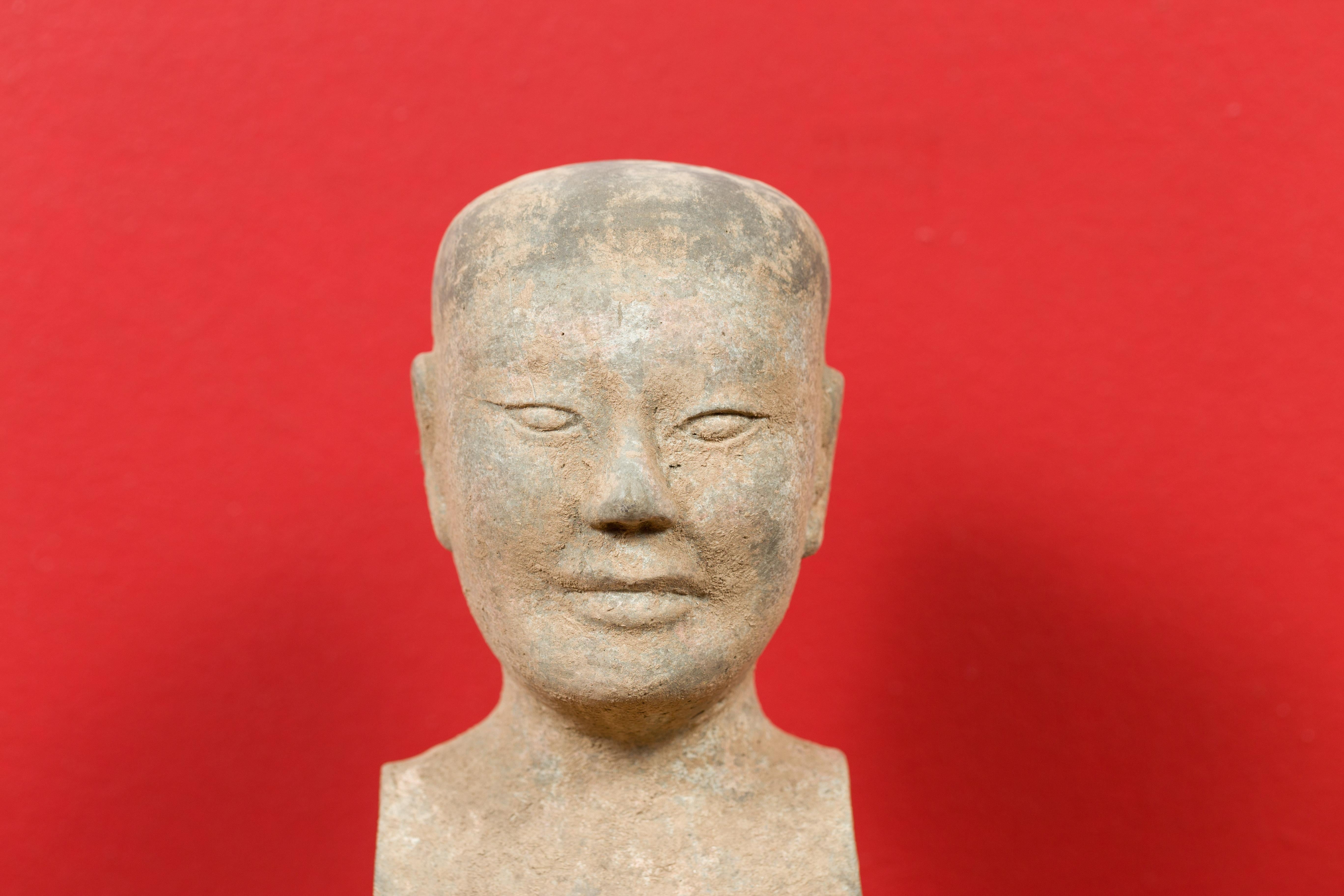 Western Han Dynasty 206 BC-24 AD Chinese Figurine with Original Polychromy 3