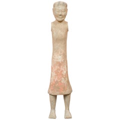 Antique Western Han Dynasty 206 BC-24 AD Chinese Figurine with Original Polychromy