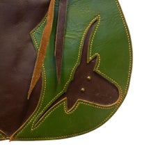 Western Leather Steer Head Chaps