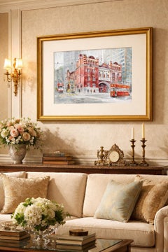 Western Market, Hong Kong” – Geoffrey Baverstock, 1993 Watercolour City Scene