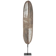 Western Mongo Shield from the Democratic Republic of Congo on Bronze Stand